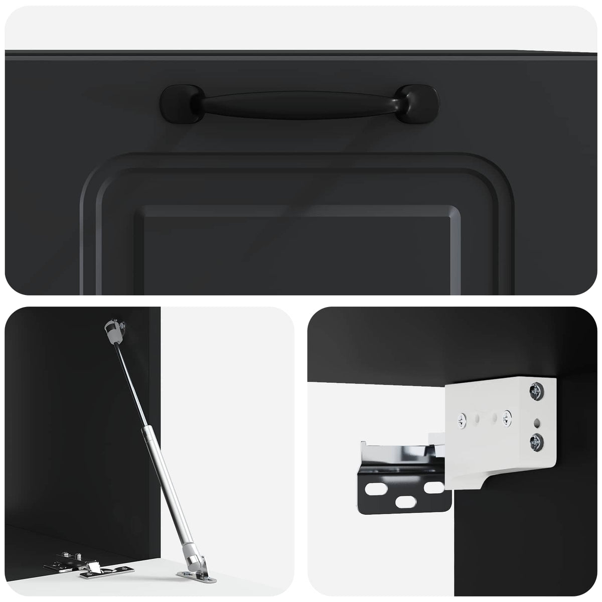 Væghængt TV-skab Sort 59,5 x 41 x 30 cm Konstrueret træ