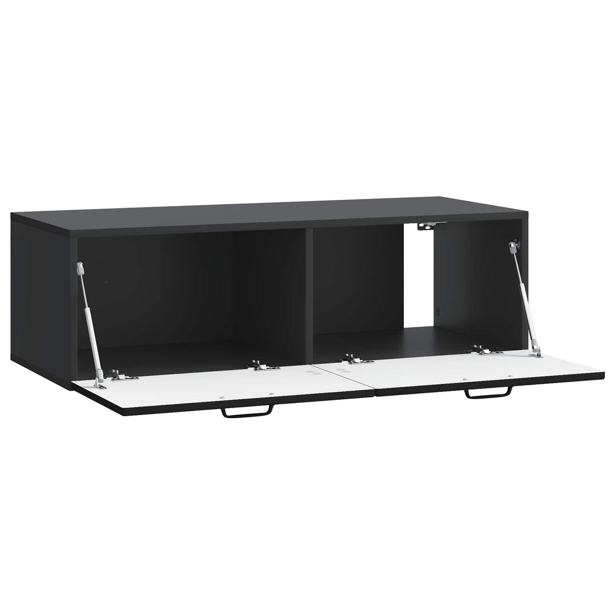 Væghængt TV-skab Sort 98 x 41 x 30 cm Konstrueret træ