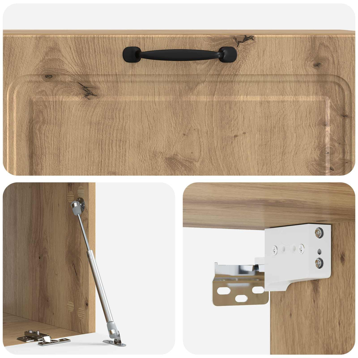 Væghængt TV-skab 98 x 41 x 30 cm Artisan-eg Konstrueret træ