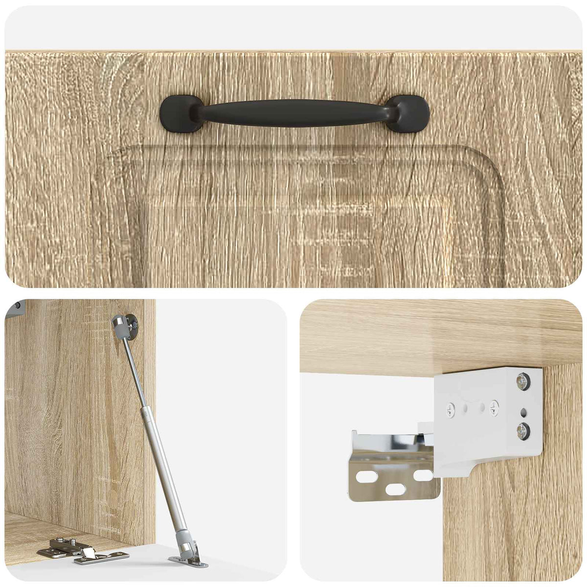 Væghængt TV-skab Sonoma-eg 59,5 x 31 x 30 cm Konstrueret træ