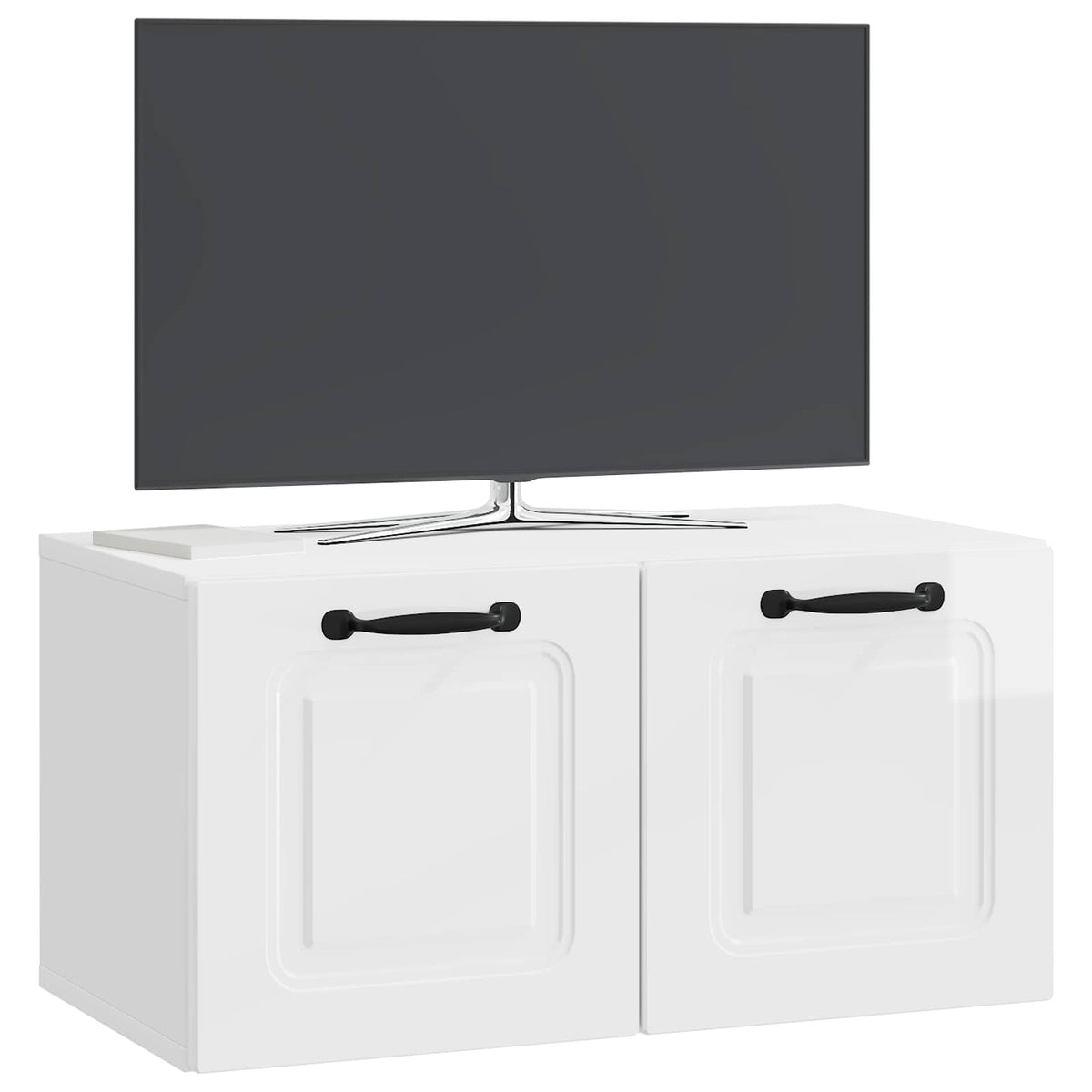 Væghængt TV-skab Vægmonteret Hvid højglans 59,5 x 31 x 30 cm