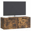 Væghængt TV-skab Røget eg 78,5 x 31 x 30 cm Konstrueret træ