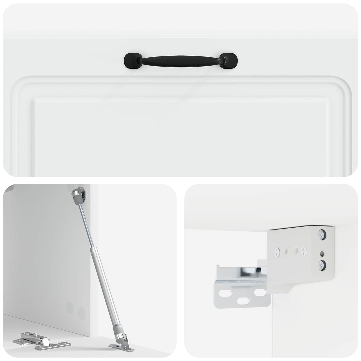 Væghængt TV-skab Hvid 98 x 31 x 30 cm Konstrueret træ