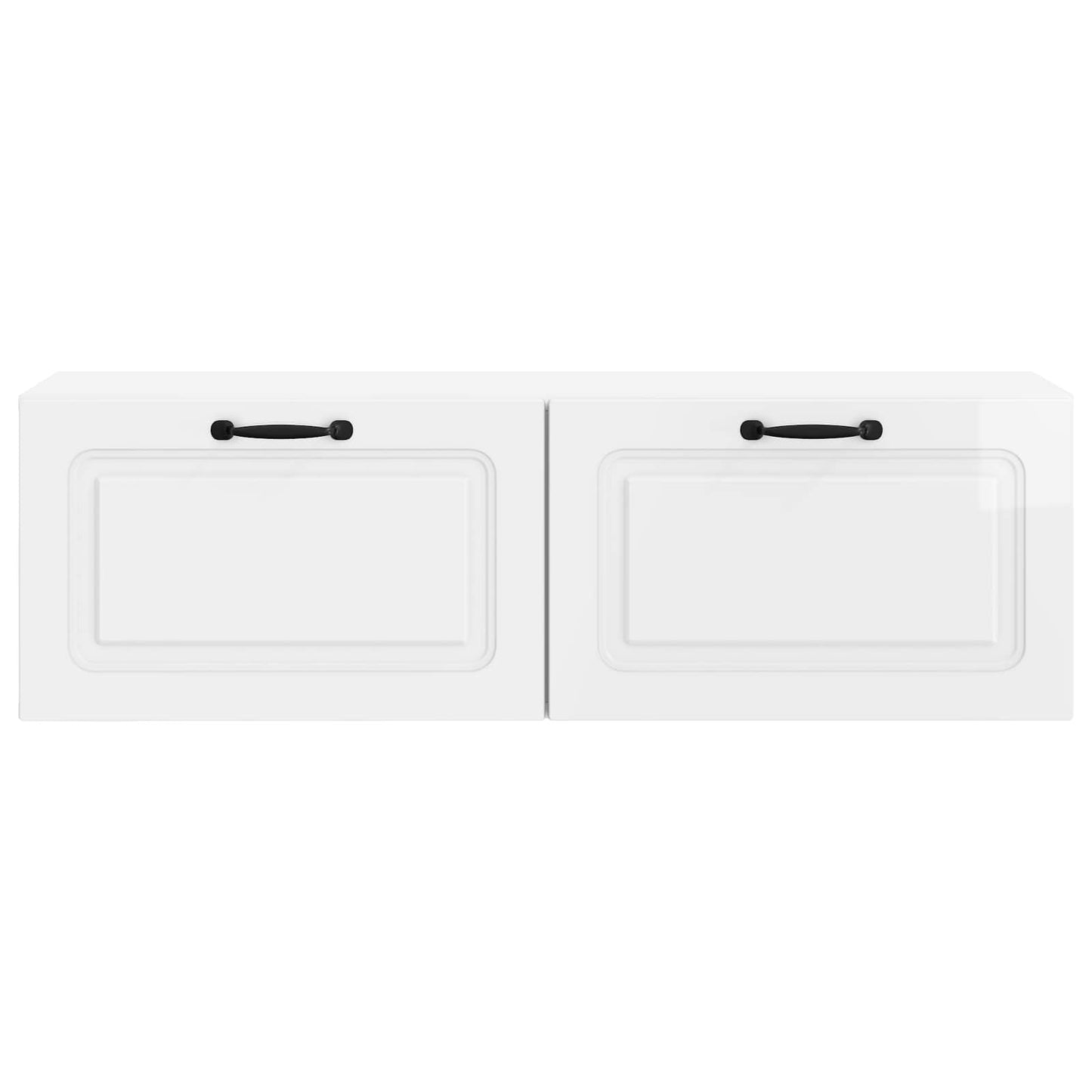 Væghængt TV-skab Hvid højglans 98 x 31 x 30 cm Konstrueret træ