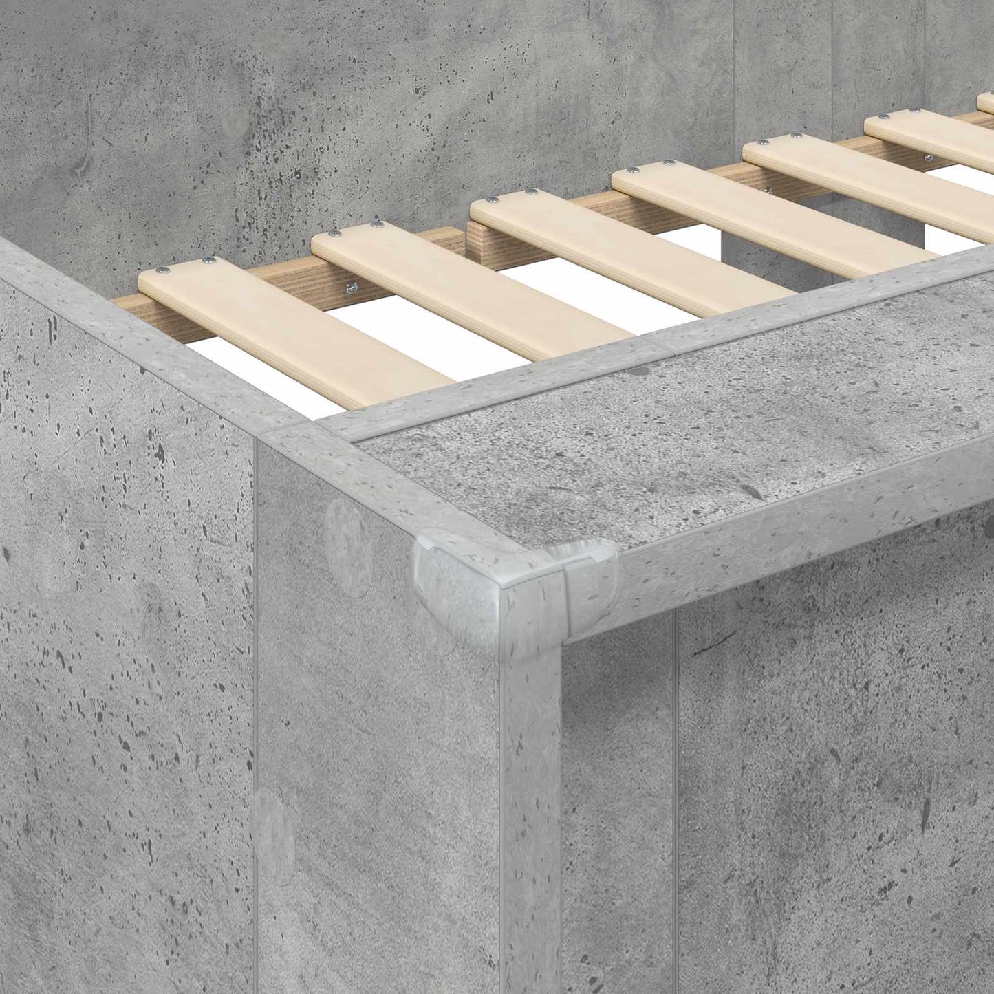 Køjeseng til Børn Beton Grå 80 x 200 cm Konstrueret træ