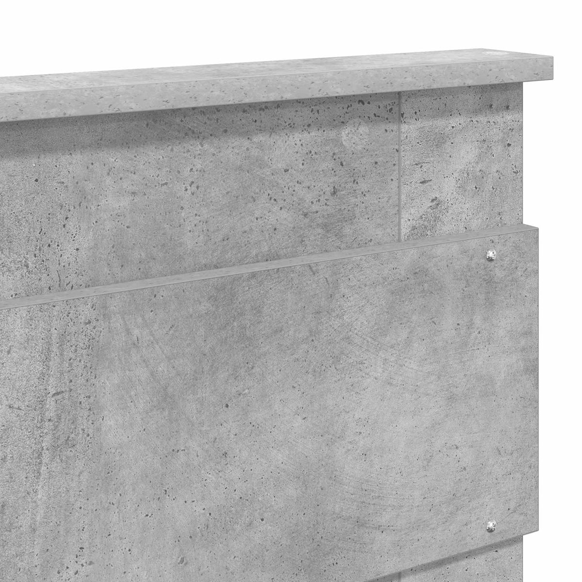 Sengestel med skuffe Beton Grå 200 x 200 cm Konstrueret træ