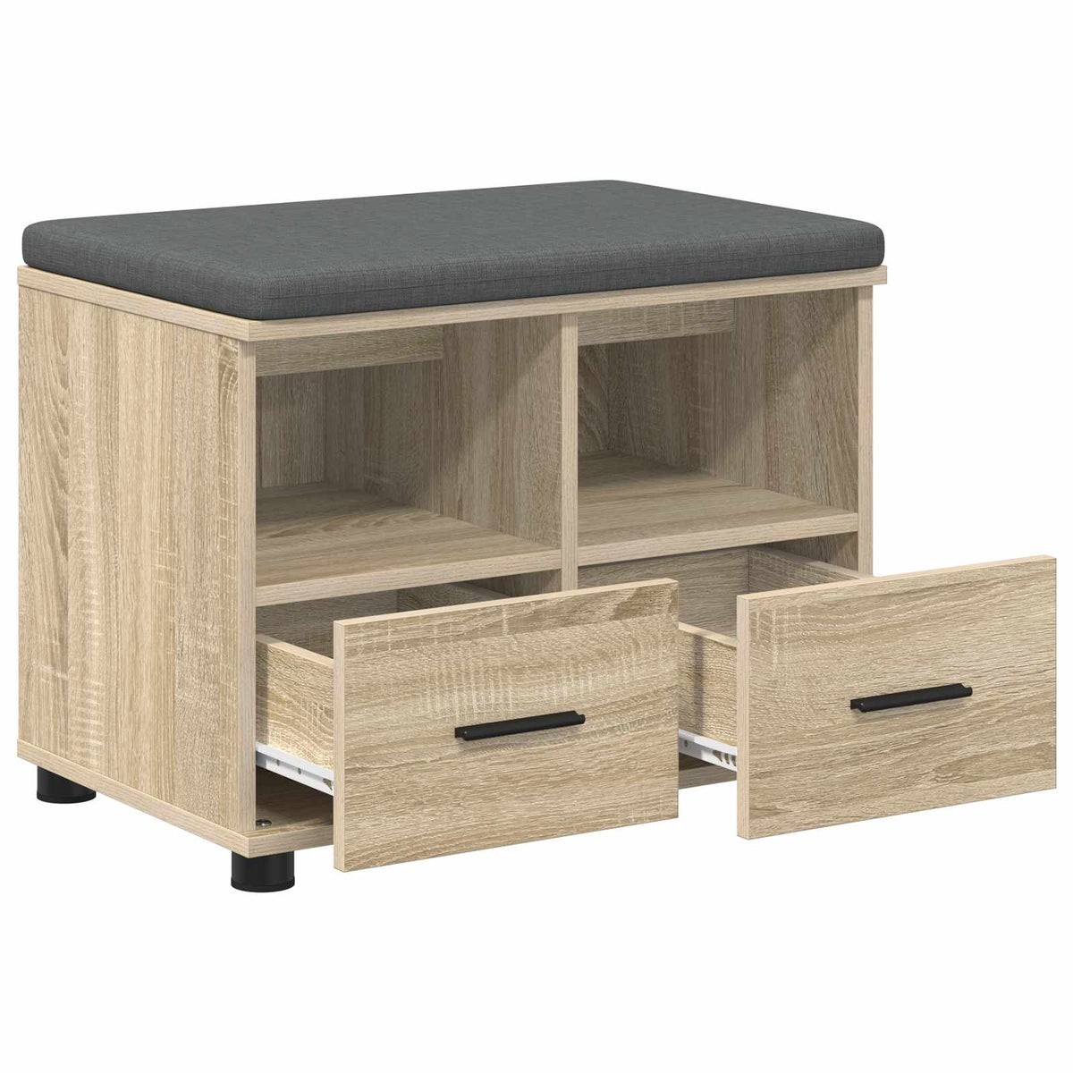 Hallbænk Sonoma eg 60 x 38 x 46 cm Kunstigt træ og stof