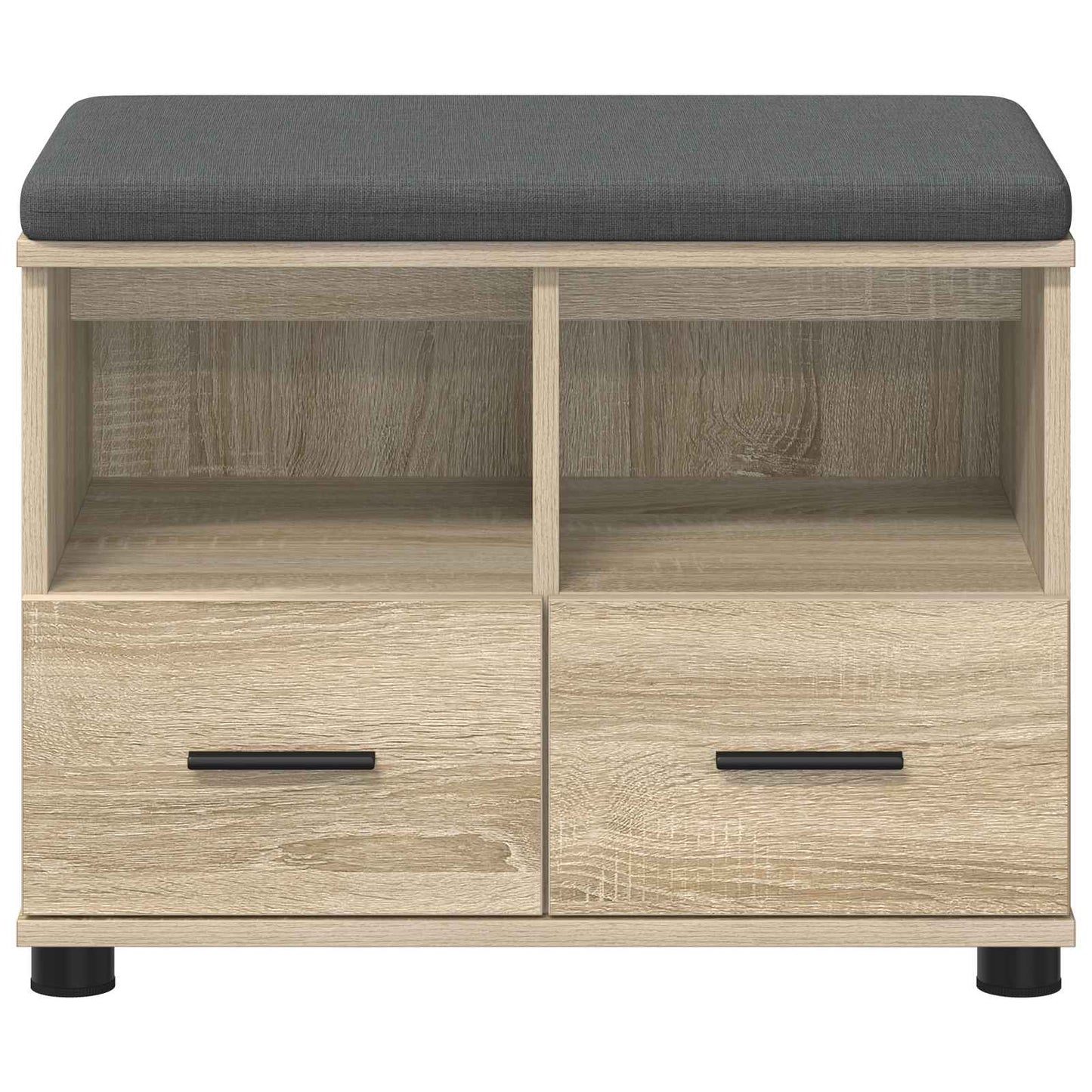 Hallbænk Sonoma eg 60 x 38 x 46 cm Kunstigt træ og stof