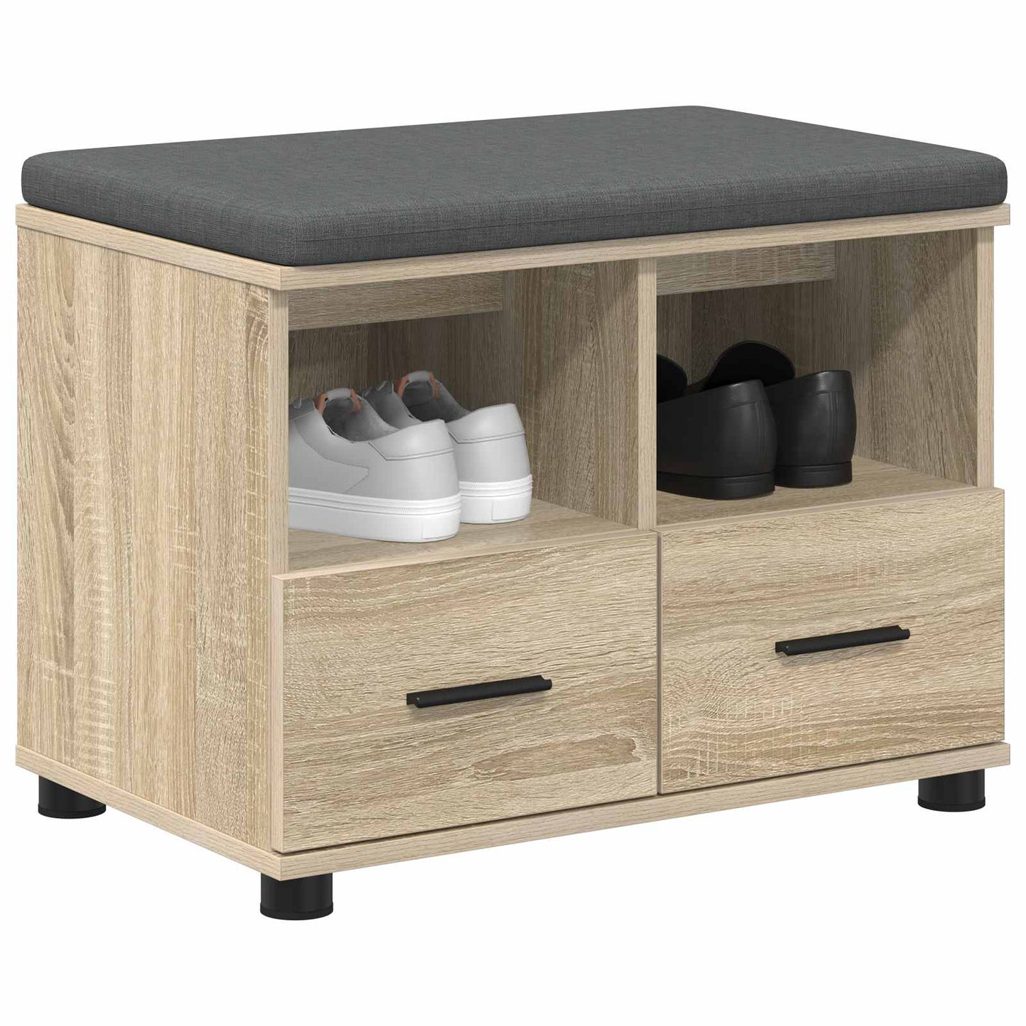 Hallbænk Sonoma eg 60 x 38 x 46 cm Kunstigt træ og stof