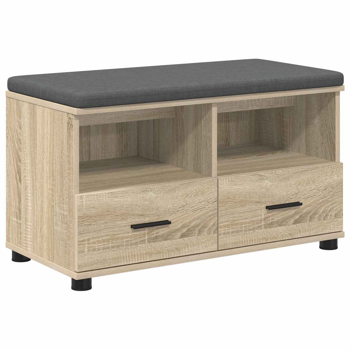 Hallbænk Sonoma eg 80 x 38 x 46 cm Kunstigt træ og stof