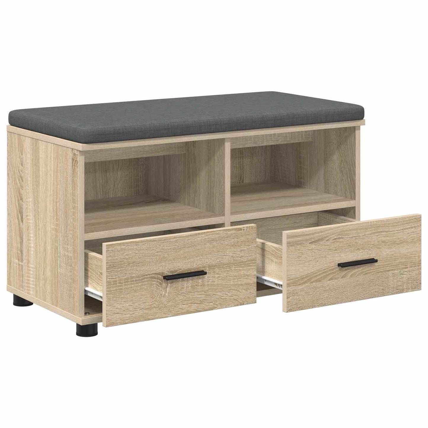 Hallbænk Sonoma eg 80 x 38 x 46 cm Kunstigt træ og stof