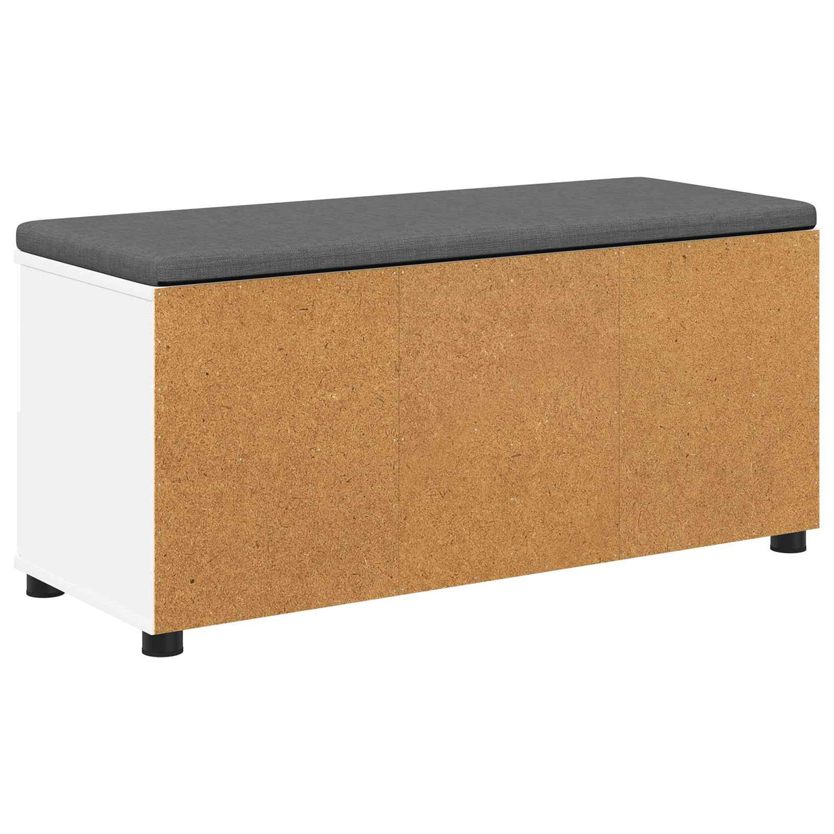 Hallbænk Hvid 100 x 38 x 46 cm Kunstigt træ og stof
