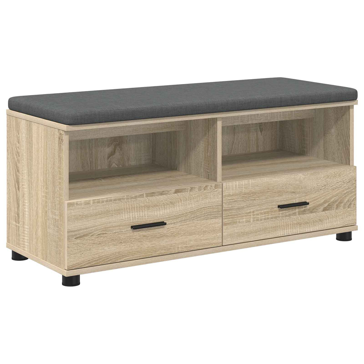 Hallbænk Sonoma eg 100 x 38 x 46 cm Kunstigt træ og stof