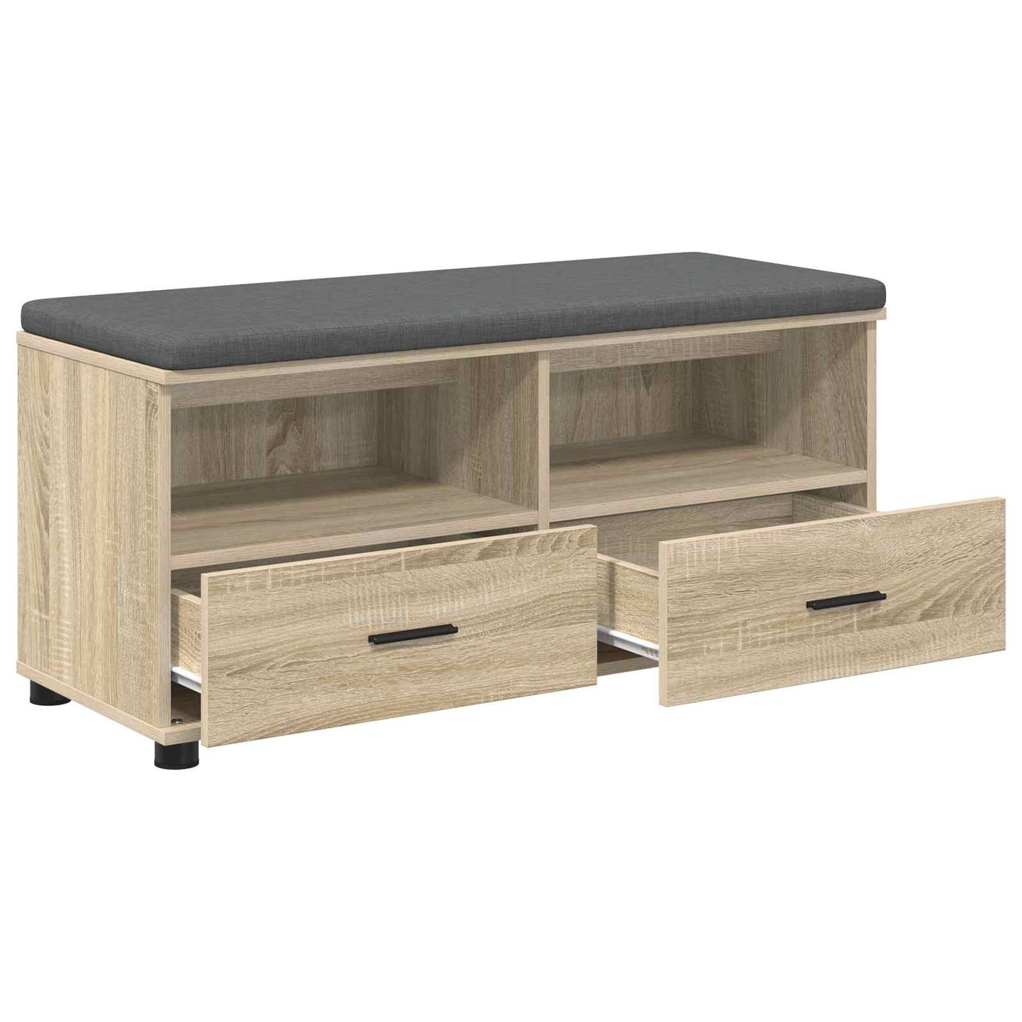 Hallbænk Sonoma eg 100 x 38 x 46 cm Kunstigt træ og stof