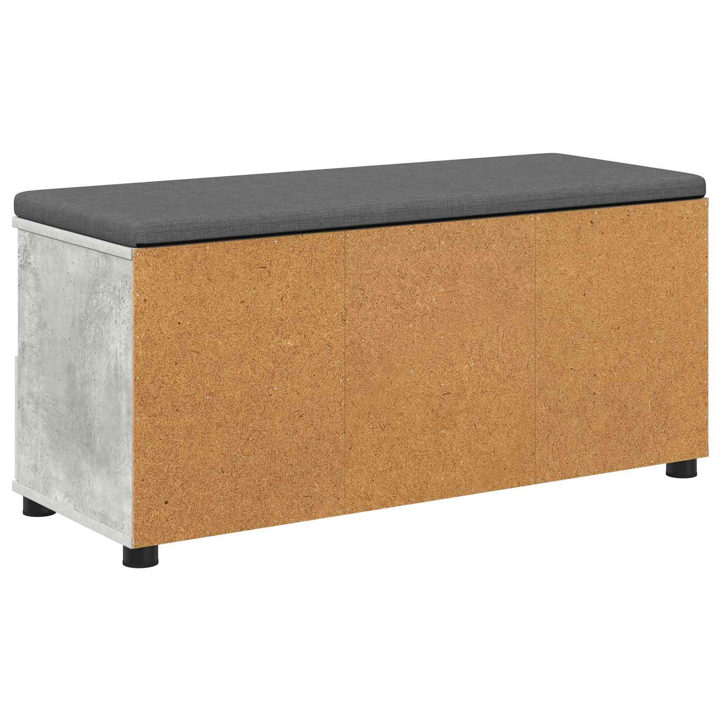 Hallbænk BetonGrå 100 x 38 x 46 cm Kunstigt træ og stof
