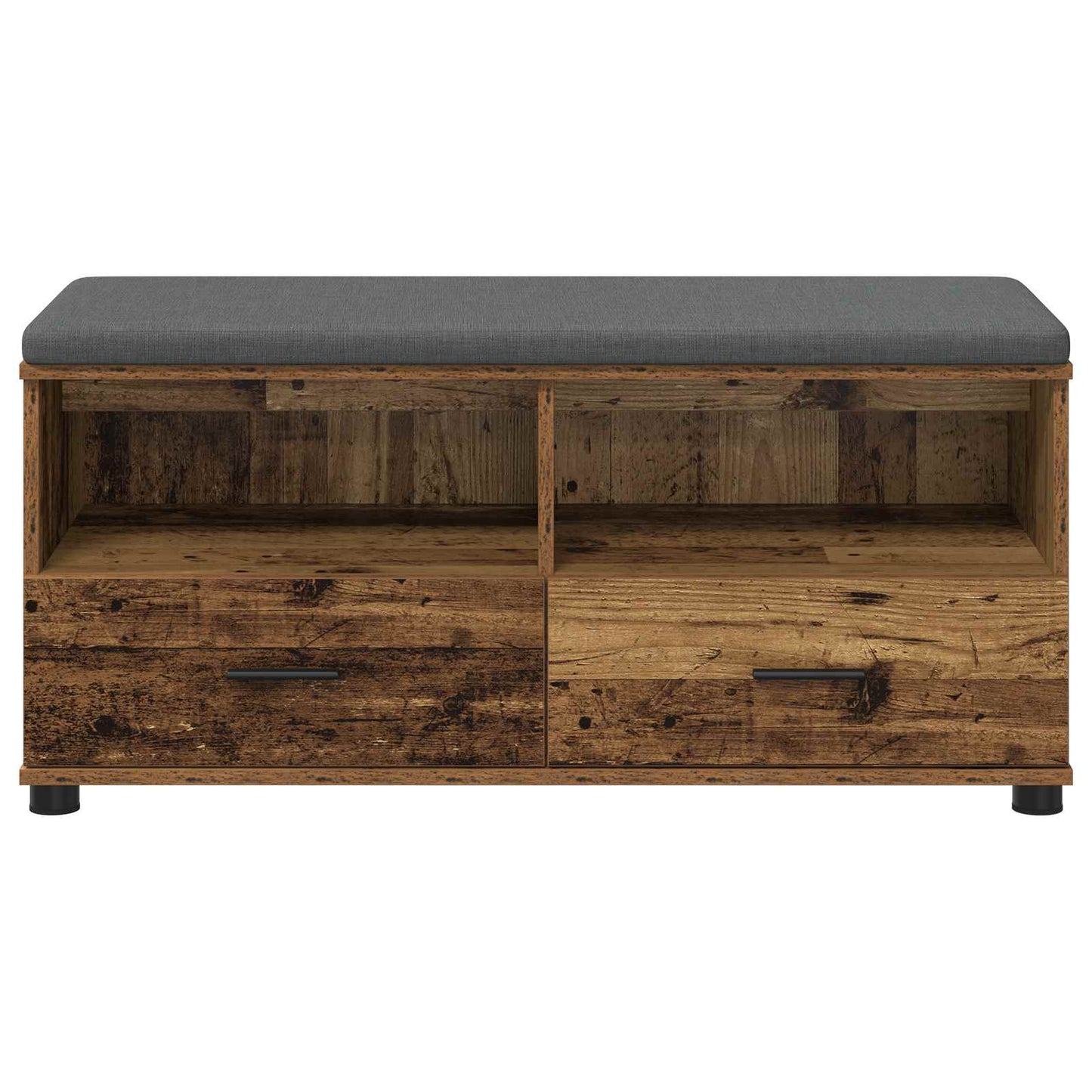 Hallbænk Gammelt træ 100 x 38 x 46 cm Kunstigt træ og stof
