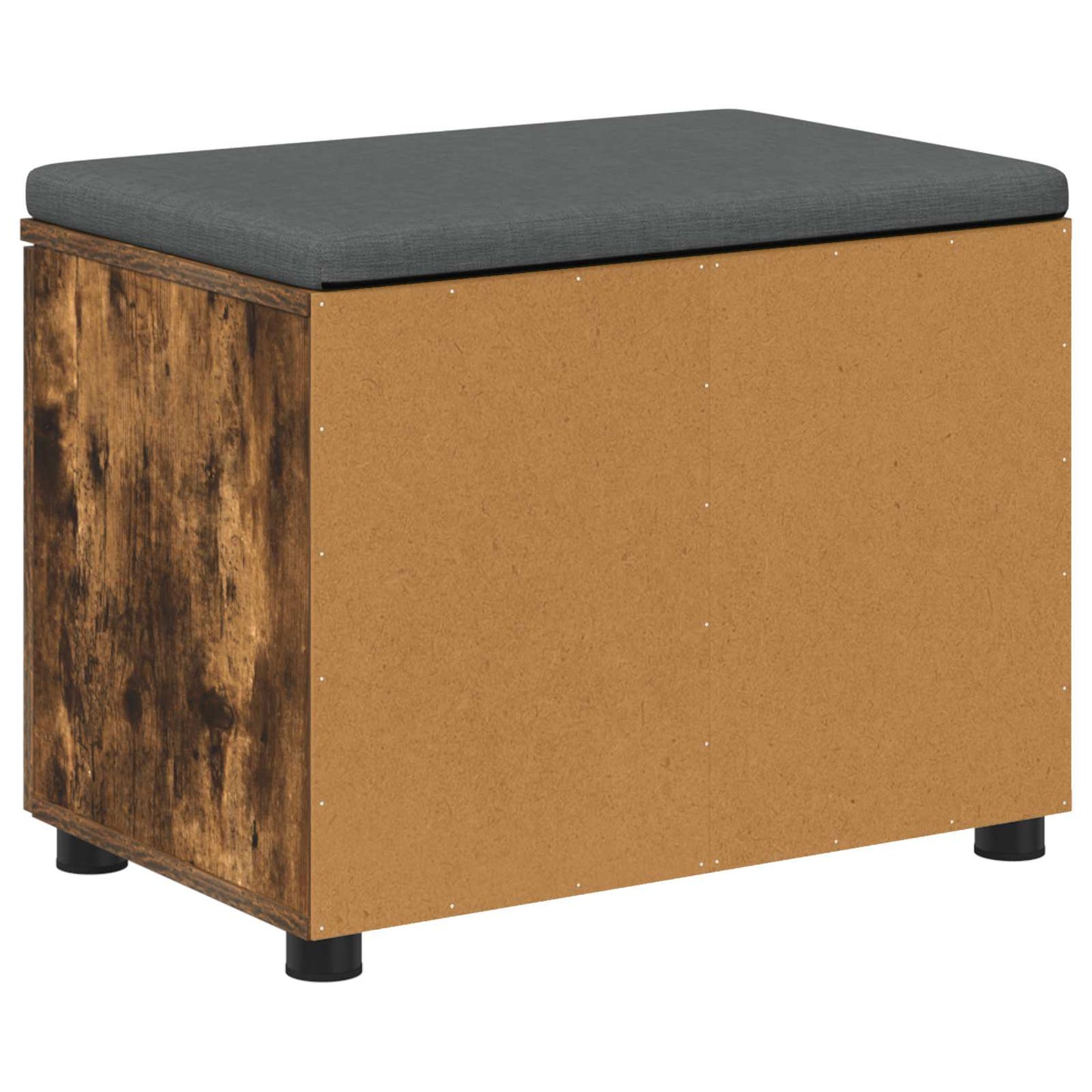 Hallbænk med pude Røget Eg 60 x 38 x 46 cm Kunstigt træ og stof