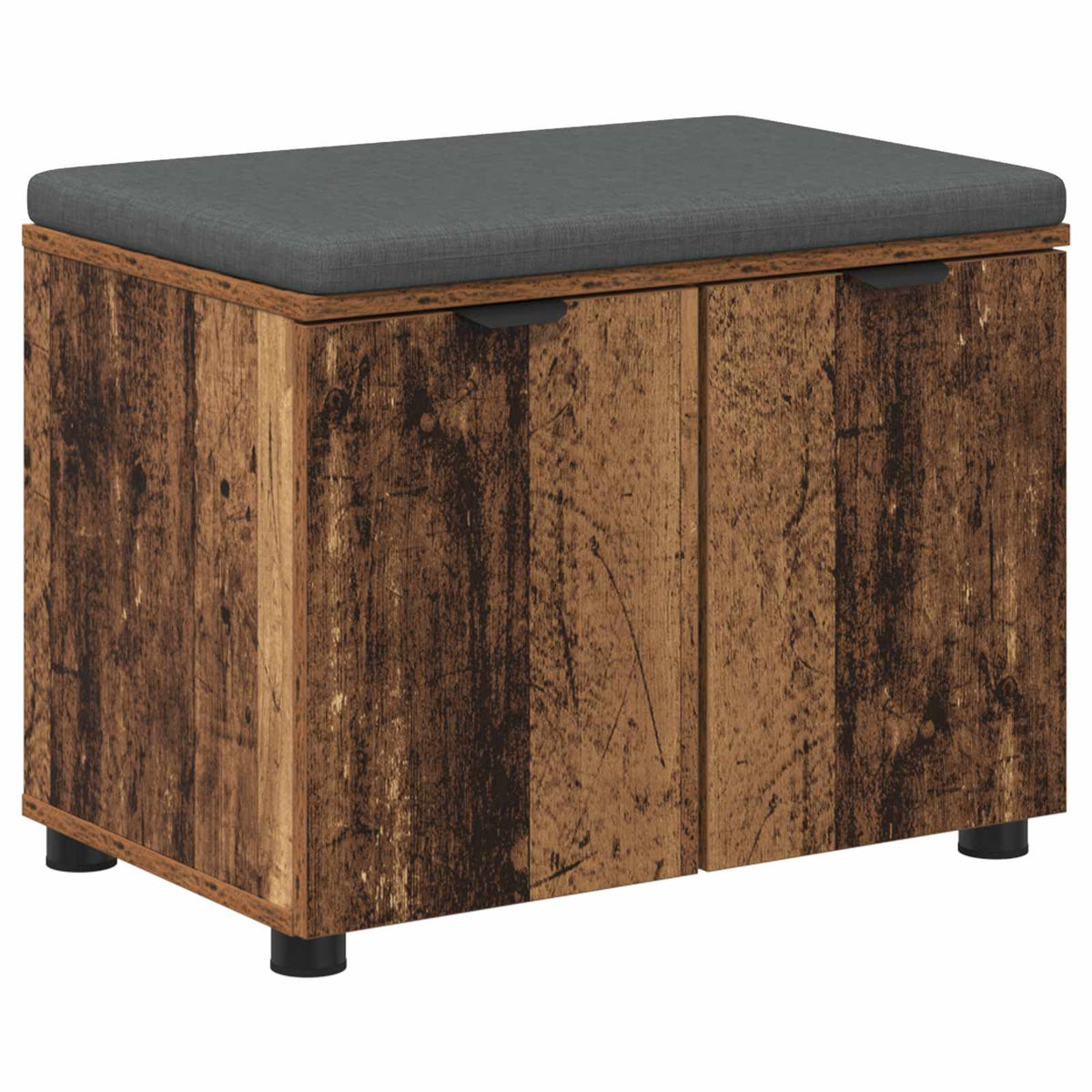 Hallbænk Gammelt træ 60 x 38 x 46 cm Kunstigt træ og stof