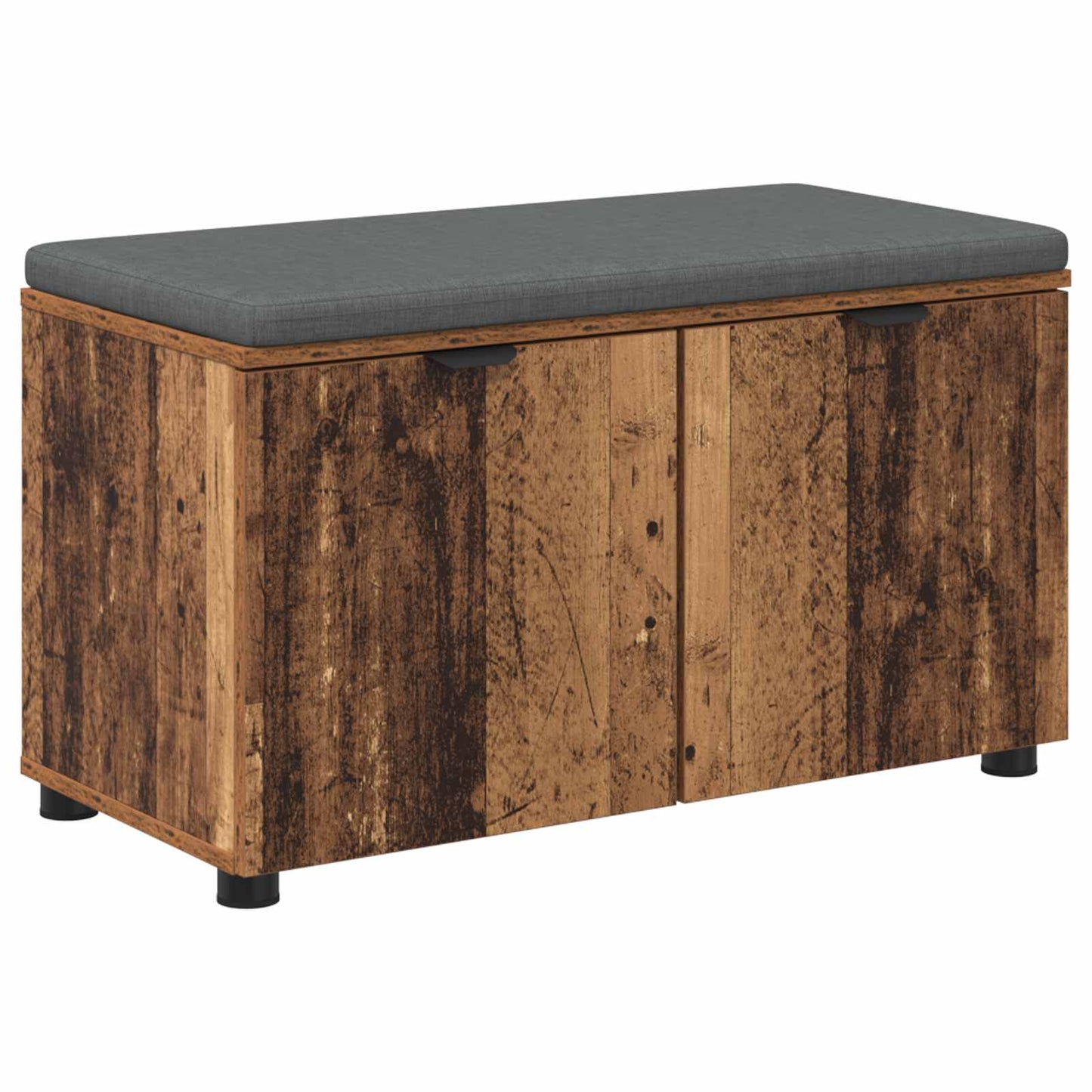 Hallbænk Gammelt træ 80 x 38 x 46 cm Kunstigt træ og stof