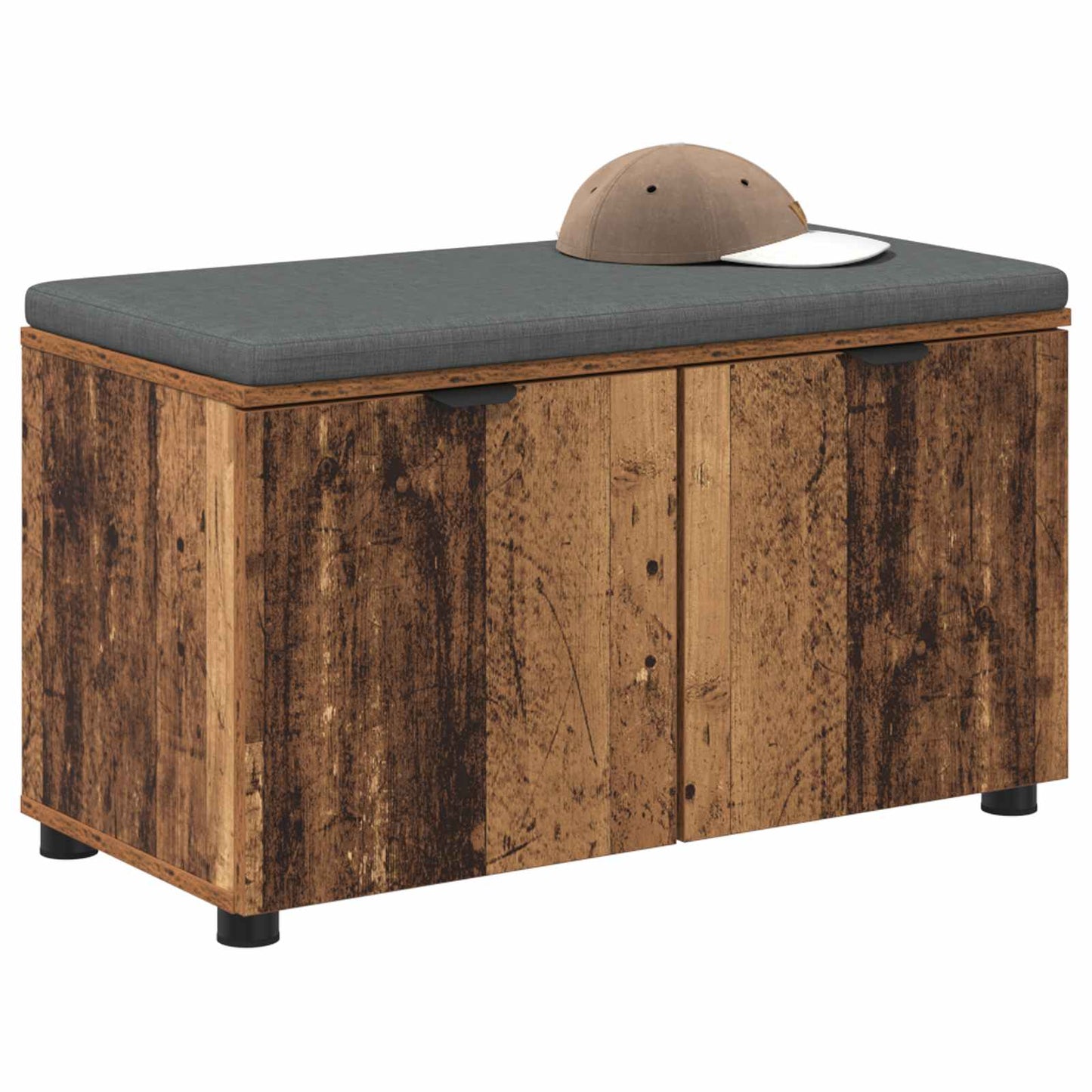 Hallbænk Gammelt træ 80 x 38 x 46 cm Kunstigt træ og stof