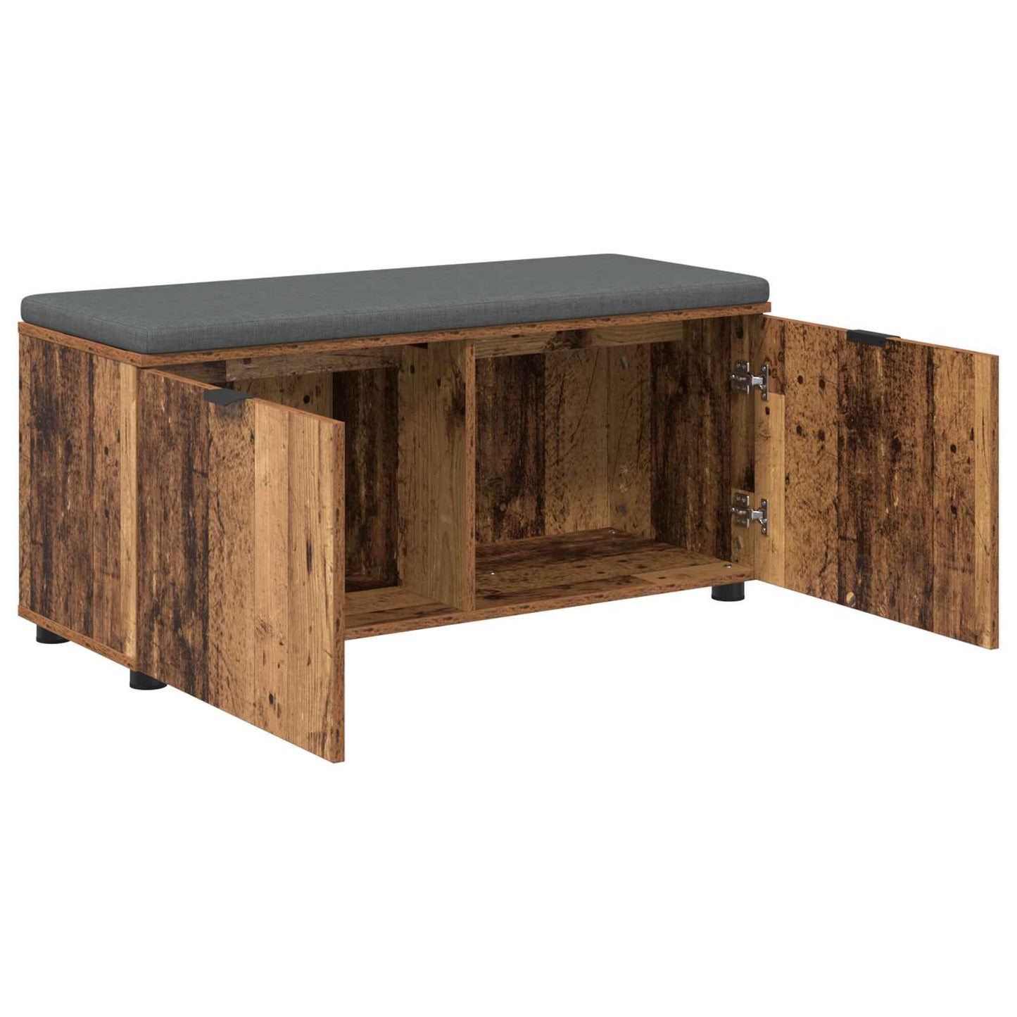 Hallbænk Gammelt træ 100 x 38 x 46 cm Kunstigt træ og stof