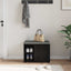 Hallbænk med pude Sort Eg 60 x 38 x 46 cm Kunstigt træ og stof