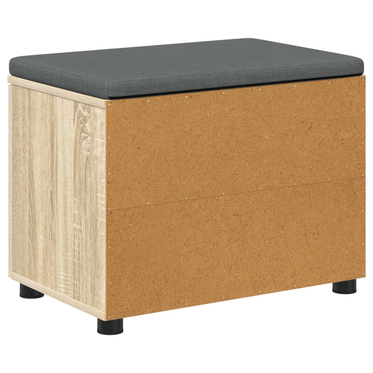 Hallbænk med dør Sonoma eg 60 x 38 x 46 cm Kunstigt træ og stof