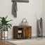 Hallbænk med pude Røget Eg 60 x 38 x 46 cm Kunstigt træ og stof