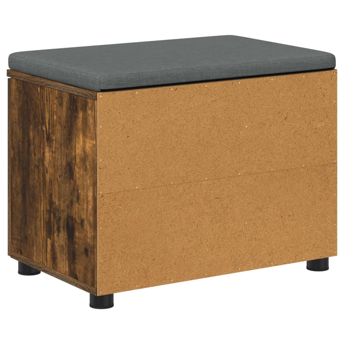 Hallbænk med pude Røget Eg 60 x 38 x 46 cm Kunstigt træ og stof