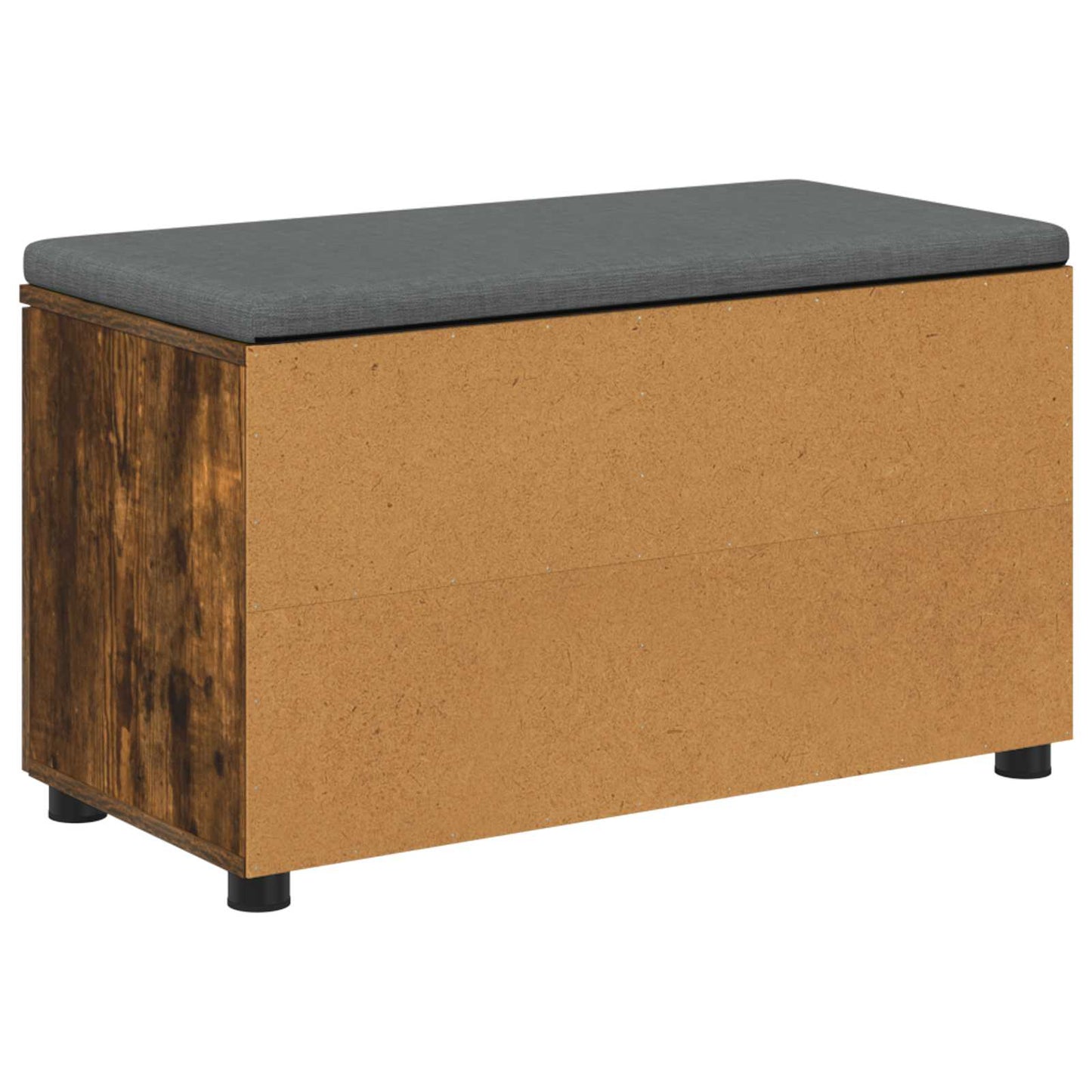 Hallbænk med pude Røget Eg 80 x 38 x 46 cm Kunstigt træ og stof