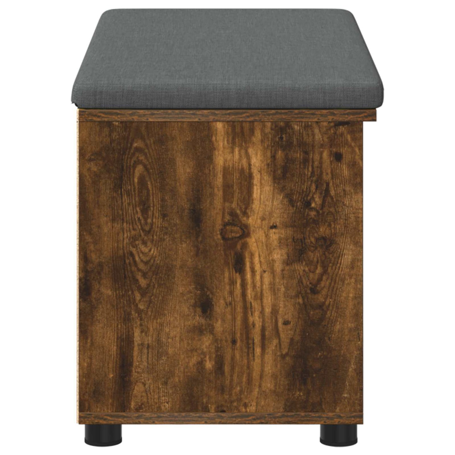 Hallbænk med pude Røget Eg 80 x 38 x 46 cm Kunstigt træ og stof