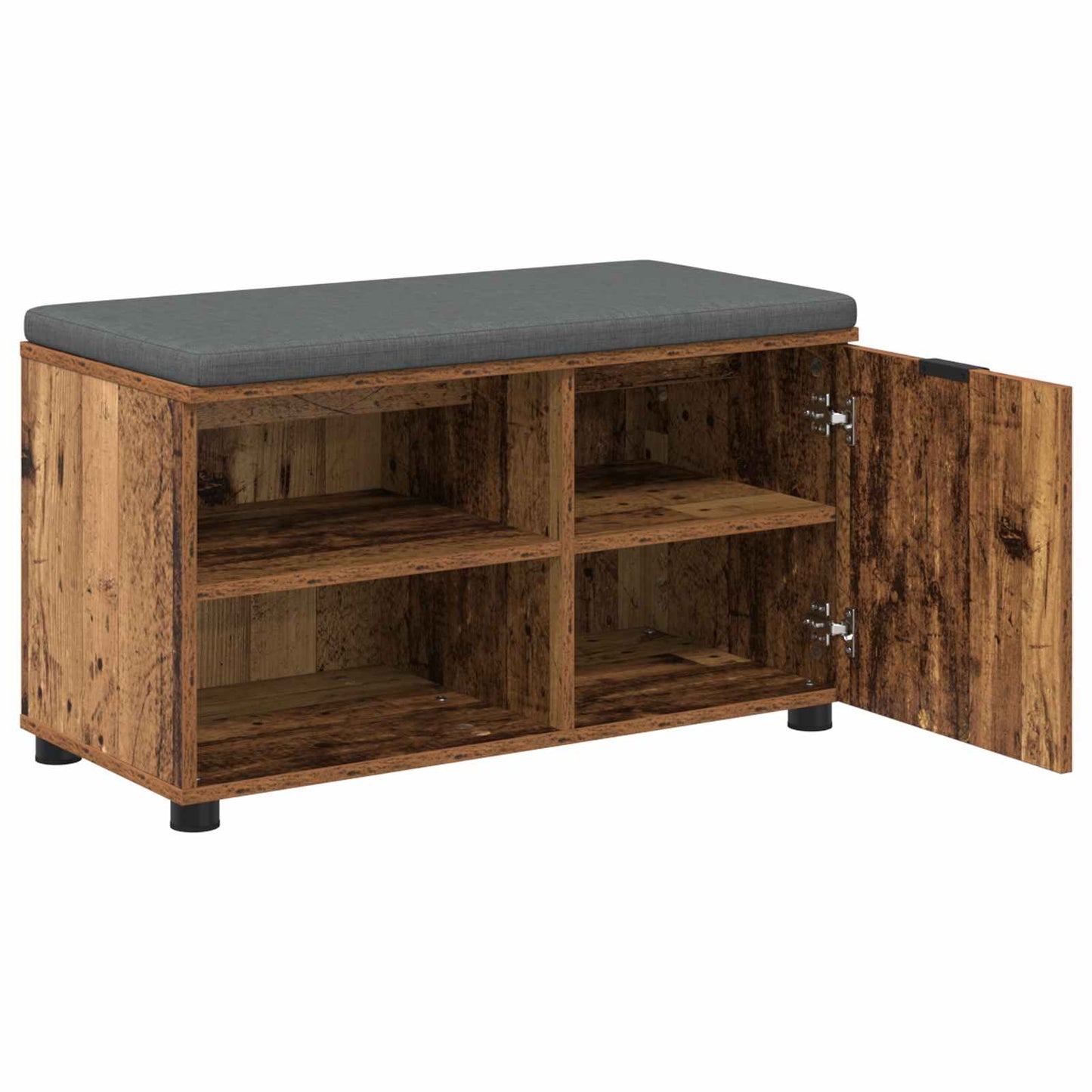 Hallbænk Gammelt træ 80 x 38 x 46 cm Kunstigt træ og stof