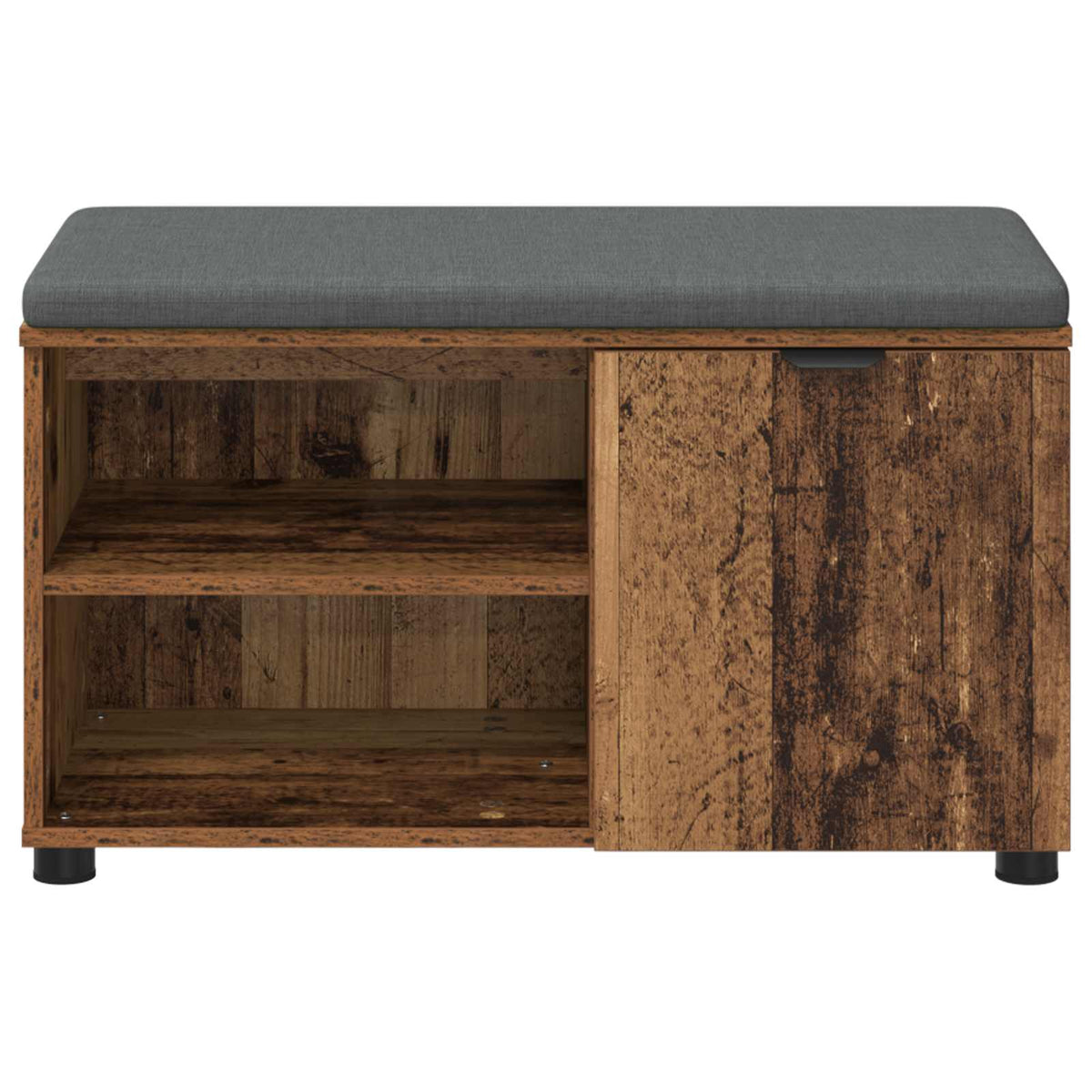 Hallbænk Gammelt træ 80 x 38 x 46 cm Kunstigt træ og stof