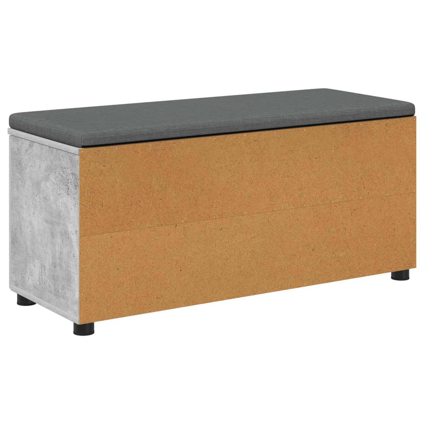 Hallbænk med dør BetonGrå 100 x 38 x 46 cm Kunstigt træ og stof