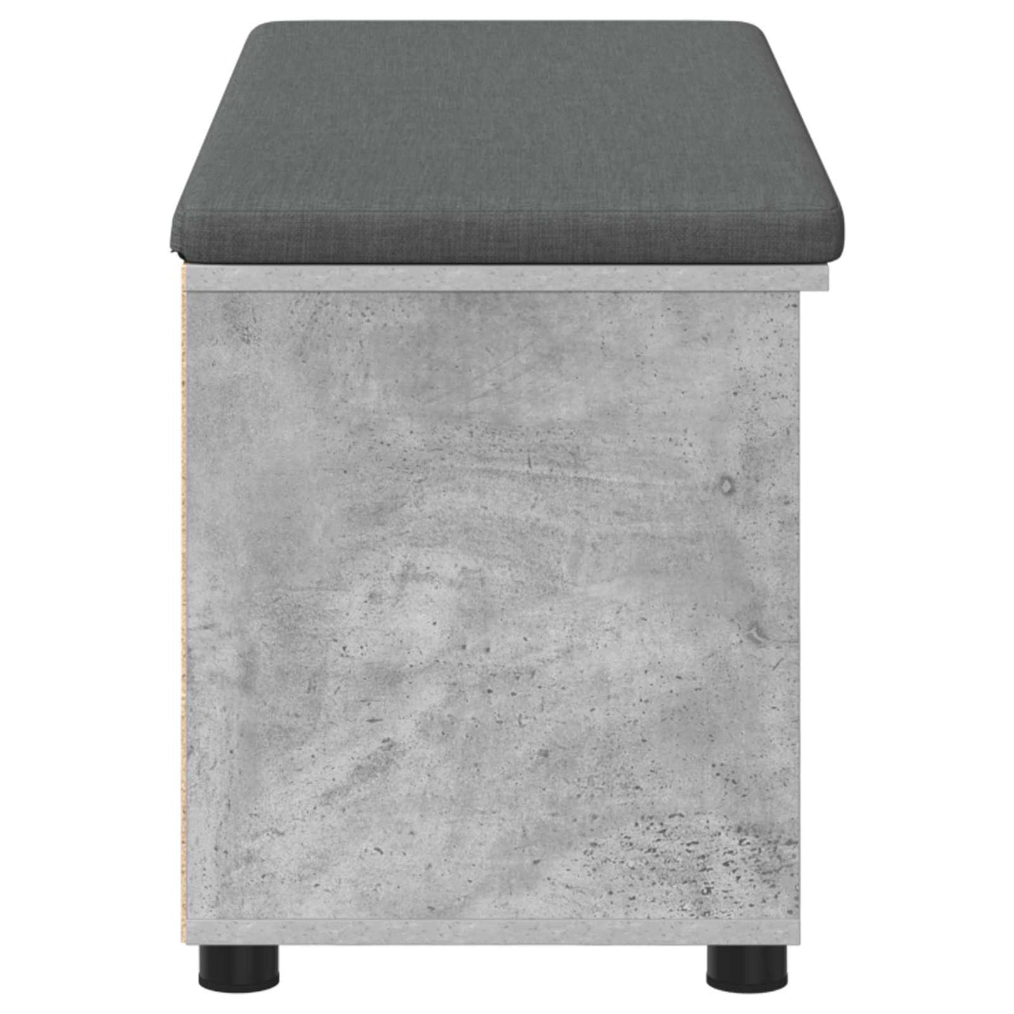 Hallbænk med dør BetonGrå 100 x 38 x 46 cm Kunstigt træ og stof