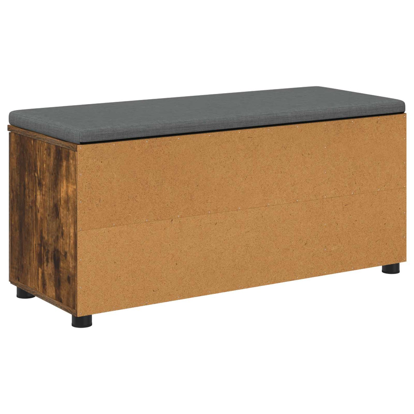 Hallbænk med dør Røget Eg 100 x 38 x 46 cm Kunstigt træ og stof