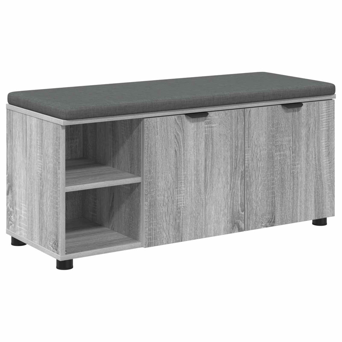 Hallbænk Grå Sonoma 100 x 38 x 46 cm Kunstigt træ og stof