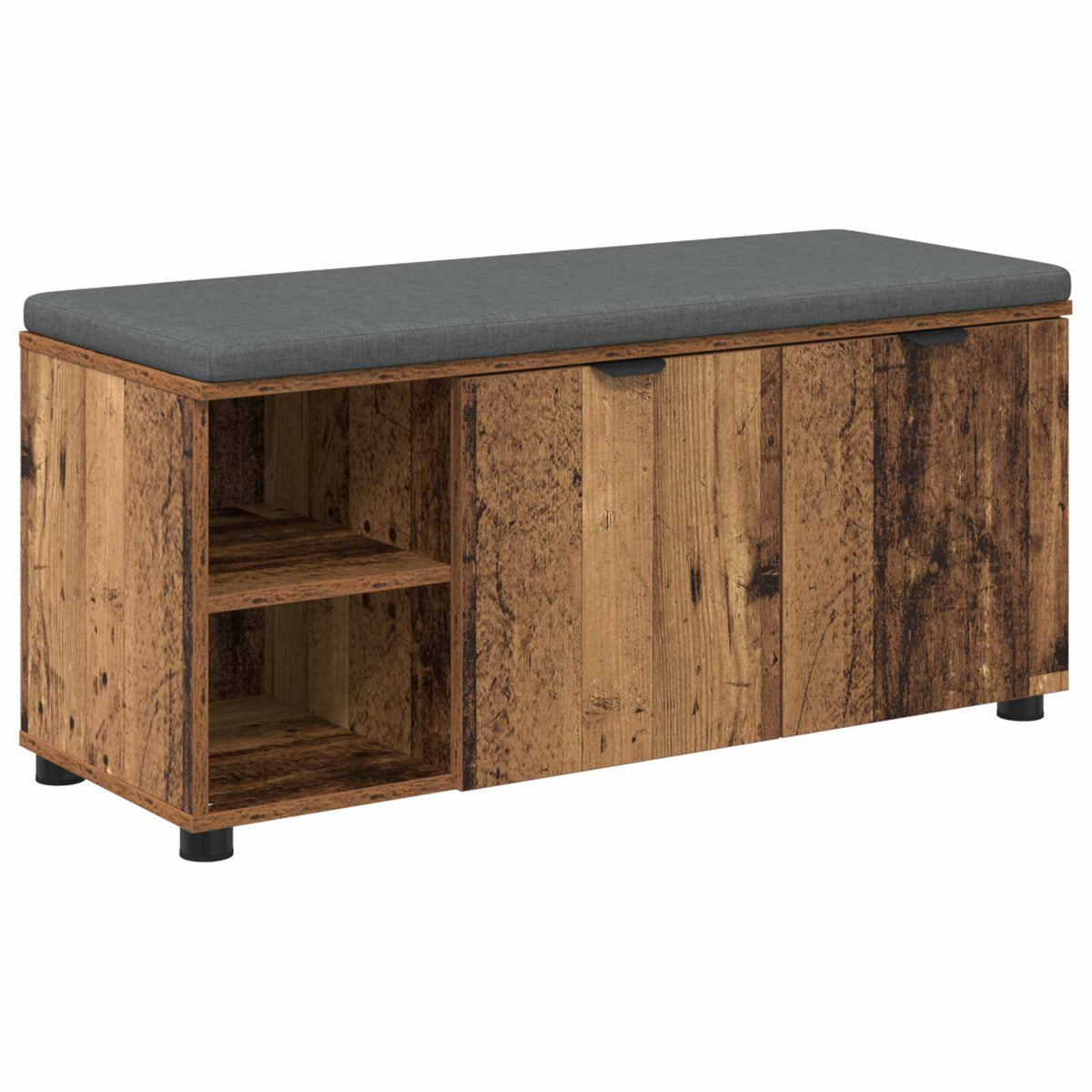 Hallbænk Gammelt træ 100 x 38 x 46 cm Kunstigt træ og stof