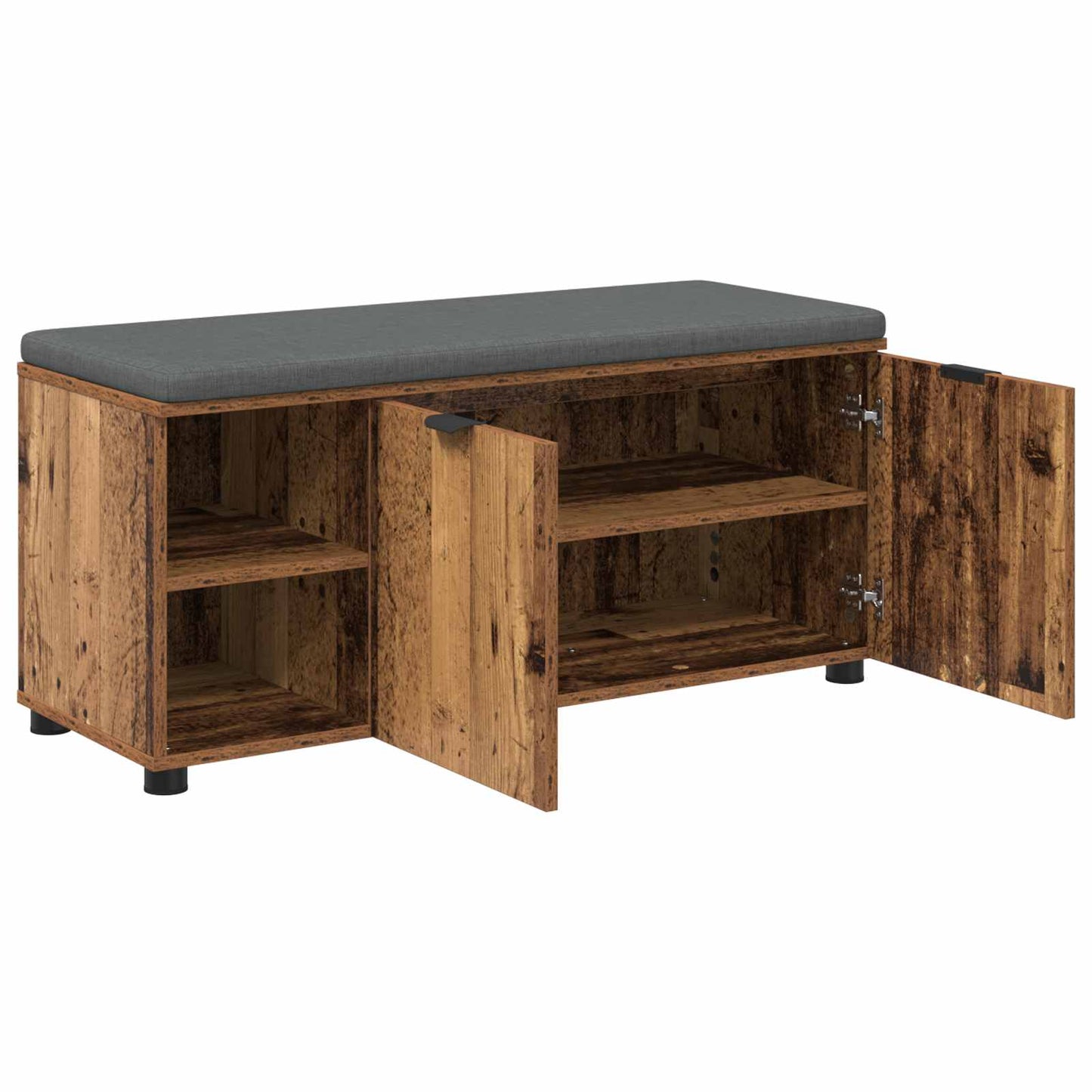 Hallbænk Gammelt træ 100 x 38 x 46 cm Kunstigt træ og stof