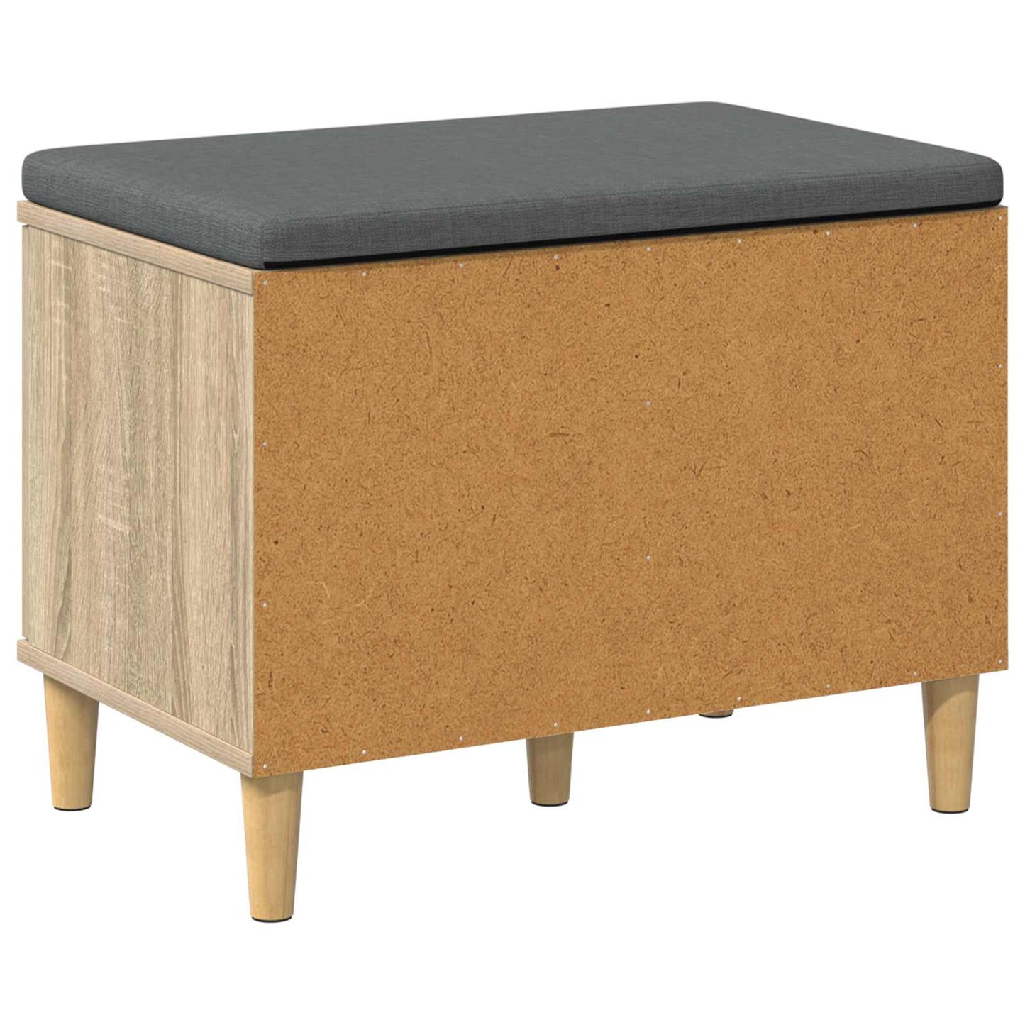 Hallbænk med dør Sonoma eg 60 x 38 x 46 cm Kunstigt træ og stof
