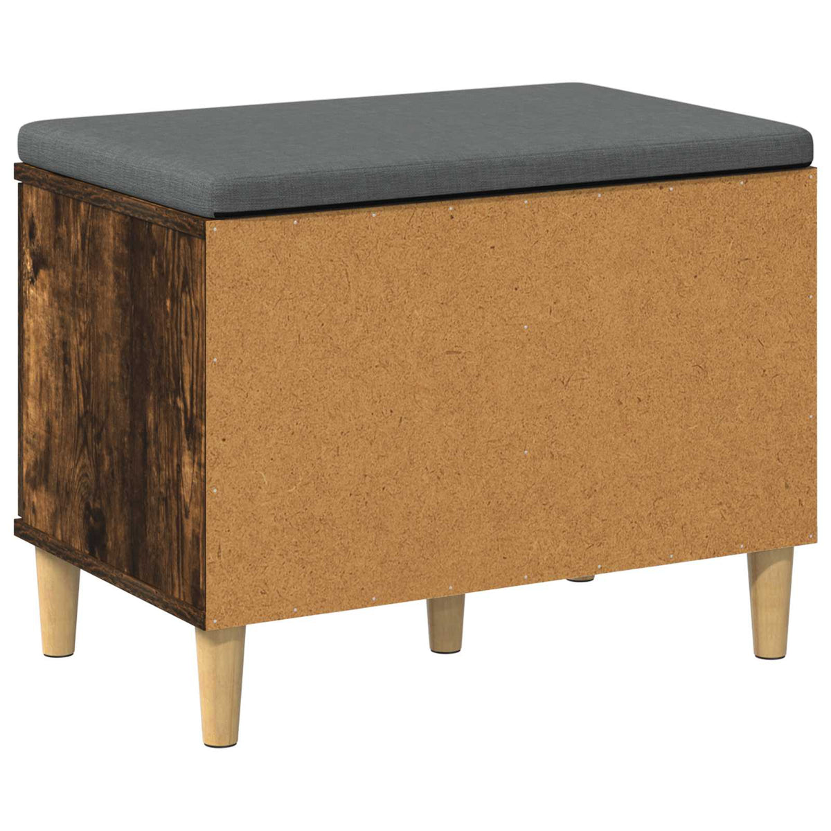 Hallbænk med pude Røget Eg 60 x 38 x 46 cm Kunstigt træ og stof