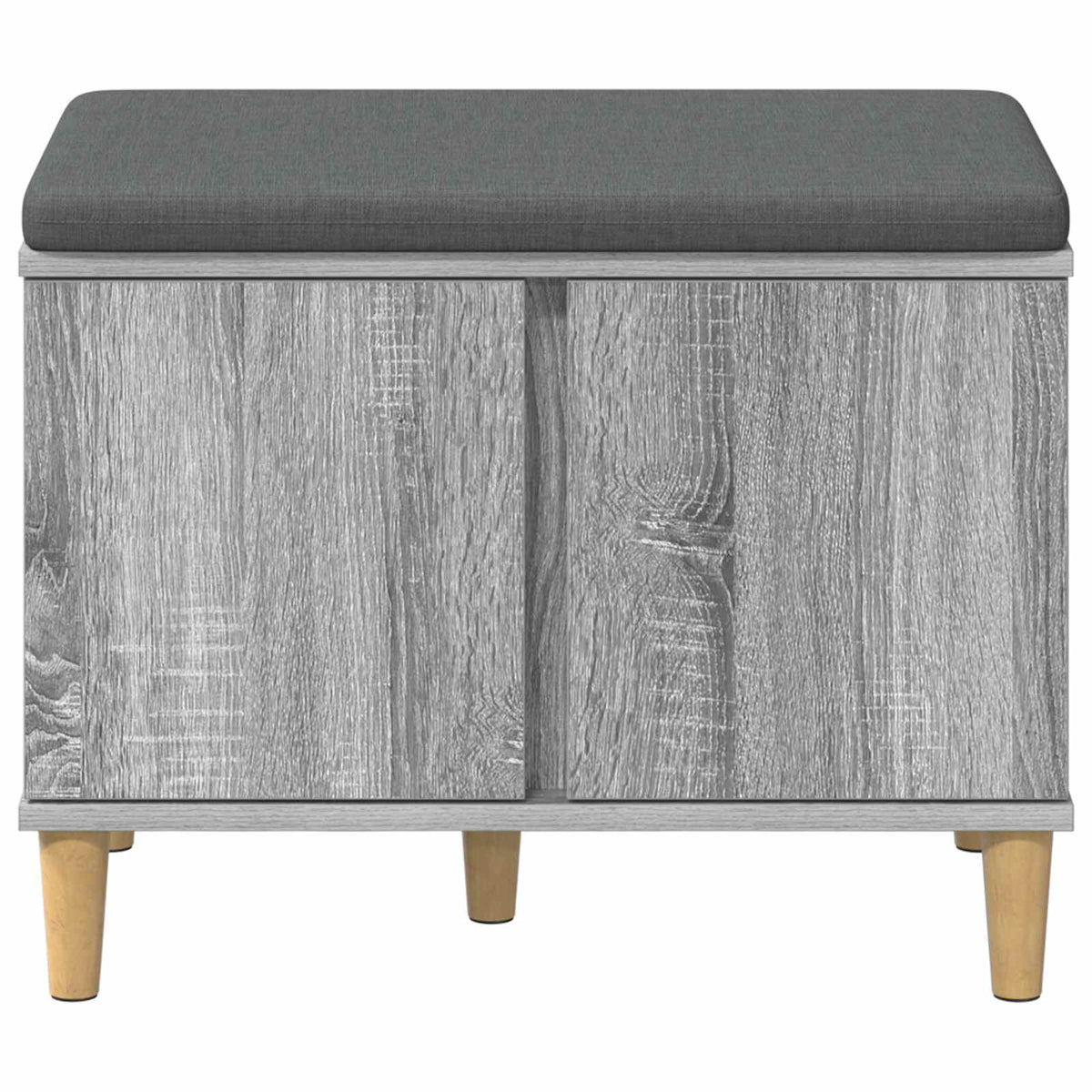 Hallbænk Grå Sonoma 60 x 38 x 46 cm Kunstigt træ og stof