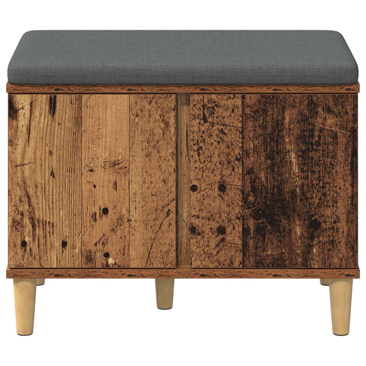Hallbænk Gammelt træ 60 x 38 x 46 cm Kunstigt træ og stof