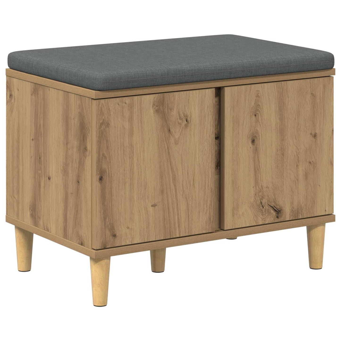 Hallbænk Artisan Eg 60 x 38 x 46 cm Kunstigt træ og stof