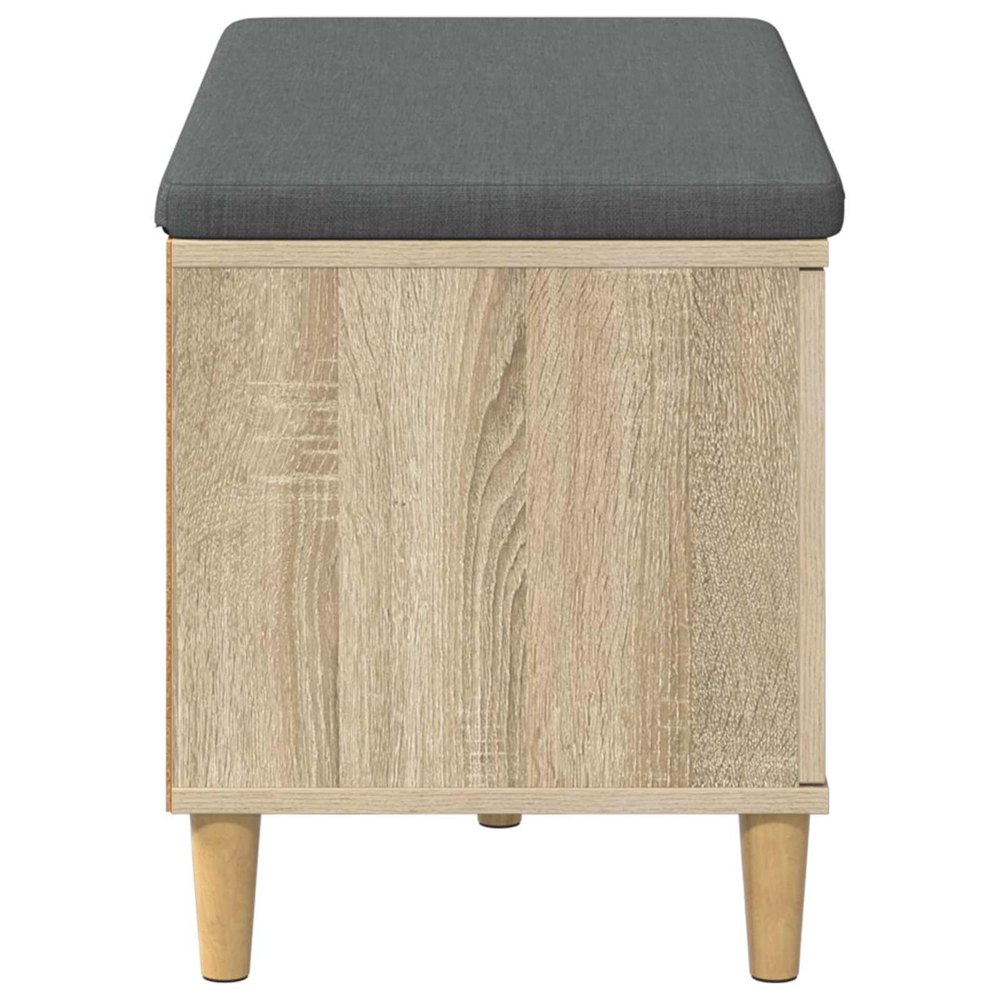 Hallbænk med dør Sonoma eg 80 x 38 x 46 cm Kunstigt træ og stof