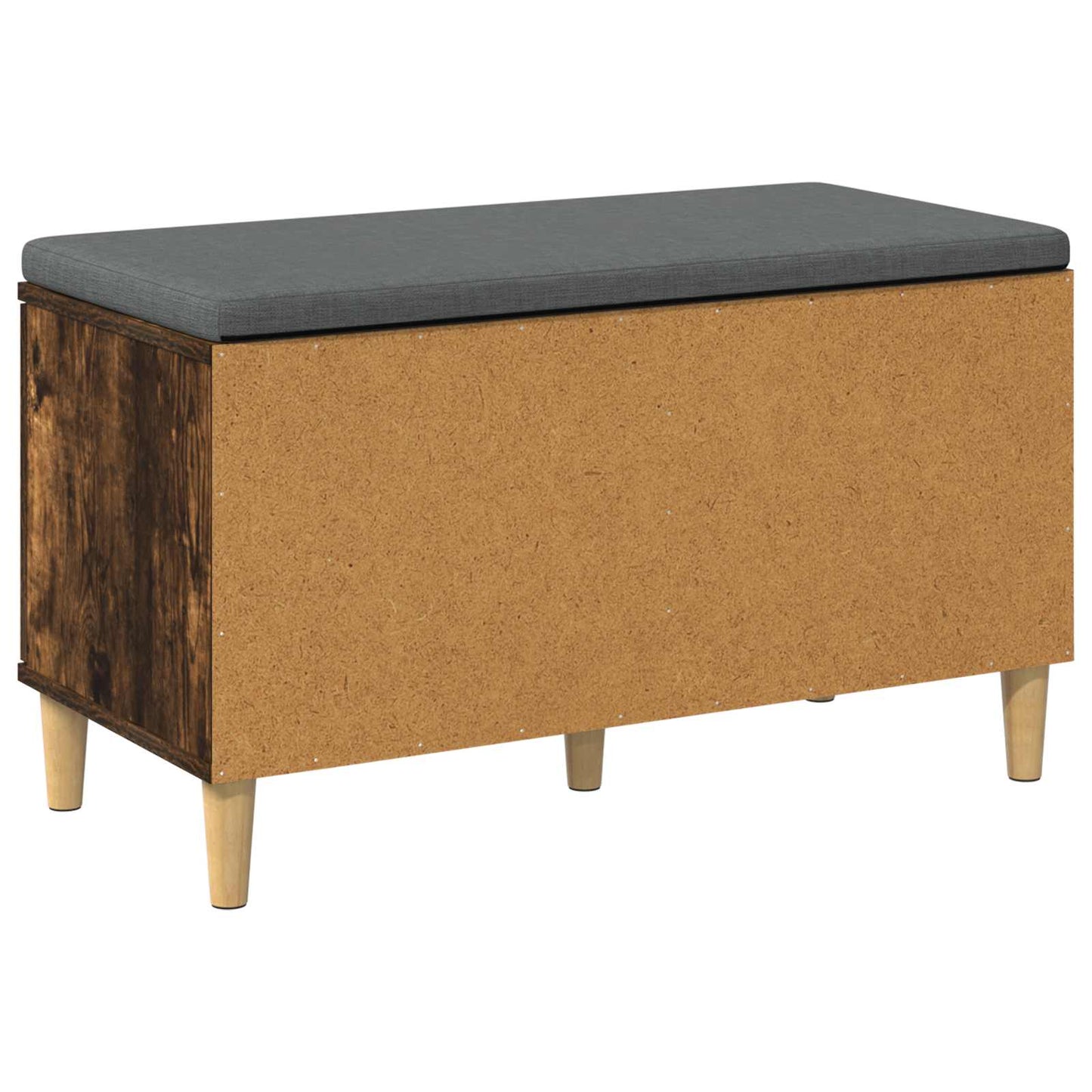 Hallbænk med pude Røget Eg 80 x 38 x 46 cm Kunstigt træ og stof