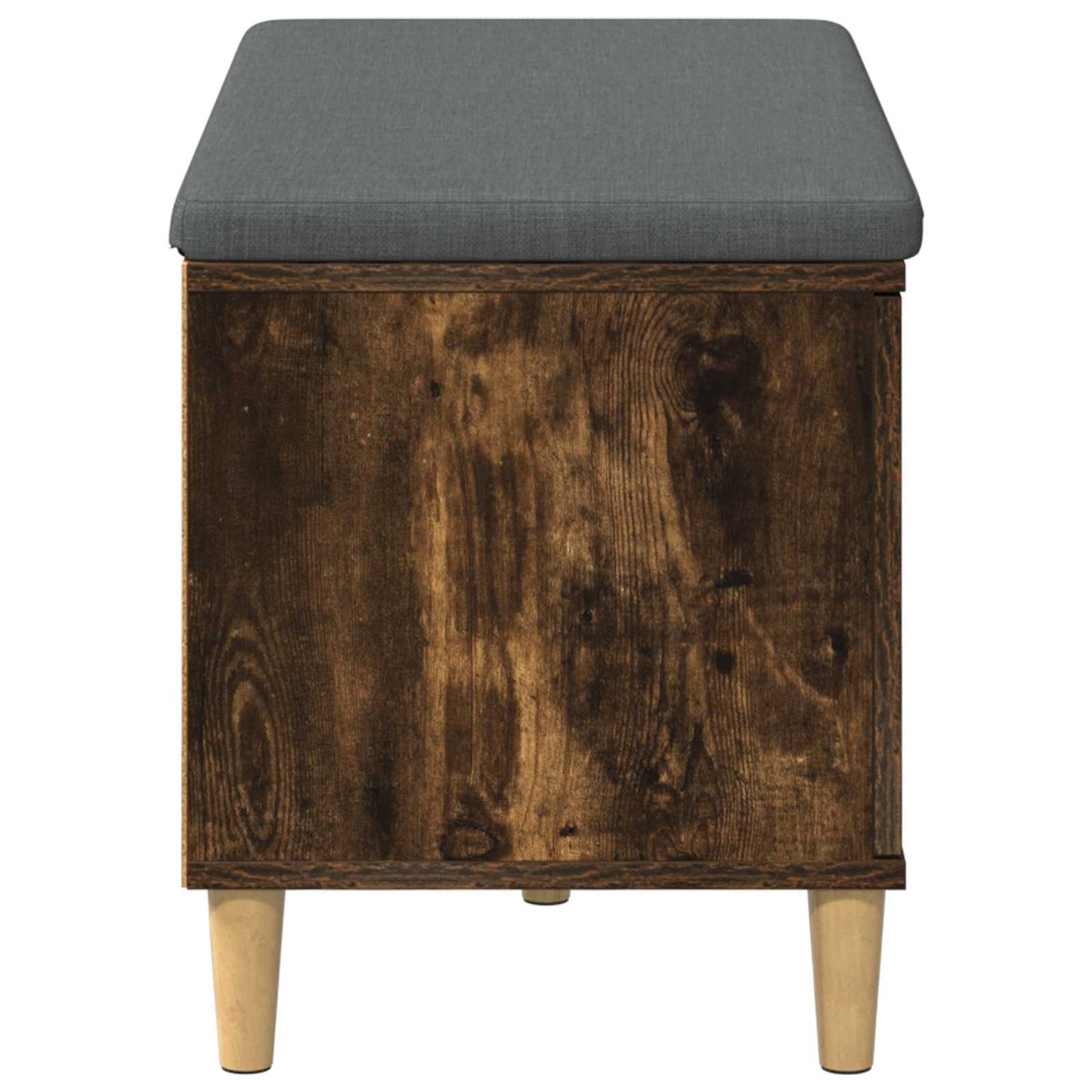 Hallbænk med pude Røget Eg 80 x 38 x 46 cm Kunstigt træ og stof