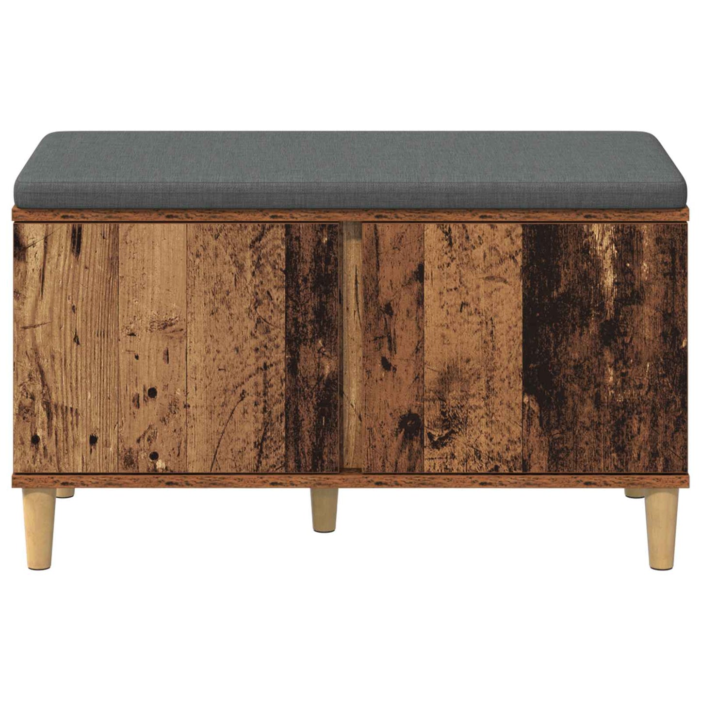 Hallbænk Gammelt træ 80 x 38 x 46 cm Kunstigt træ og stof