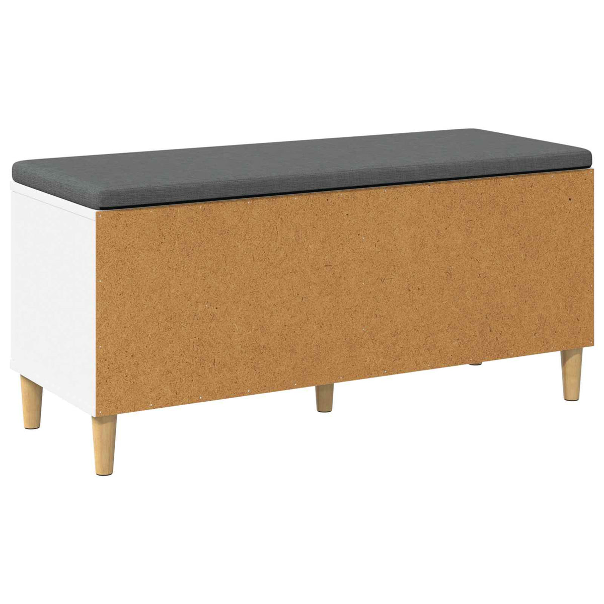 Hallbænk med pude Hvid 100 x 38 x 46 cm Kunstigt træ og stof