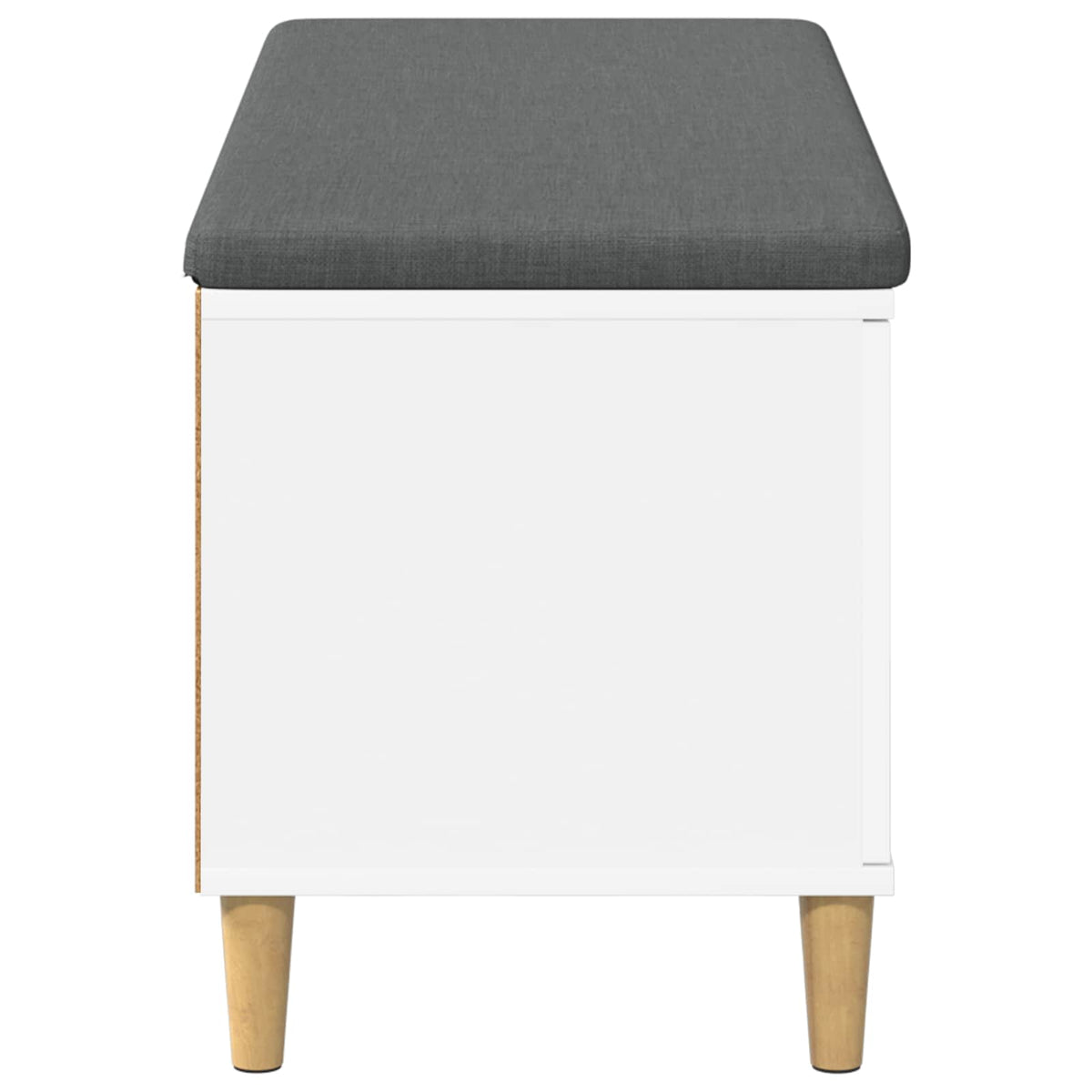 Hallbænk med pude Hvid 100 x 38 x 46 cm Kunstigt træ og stof